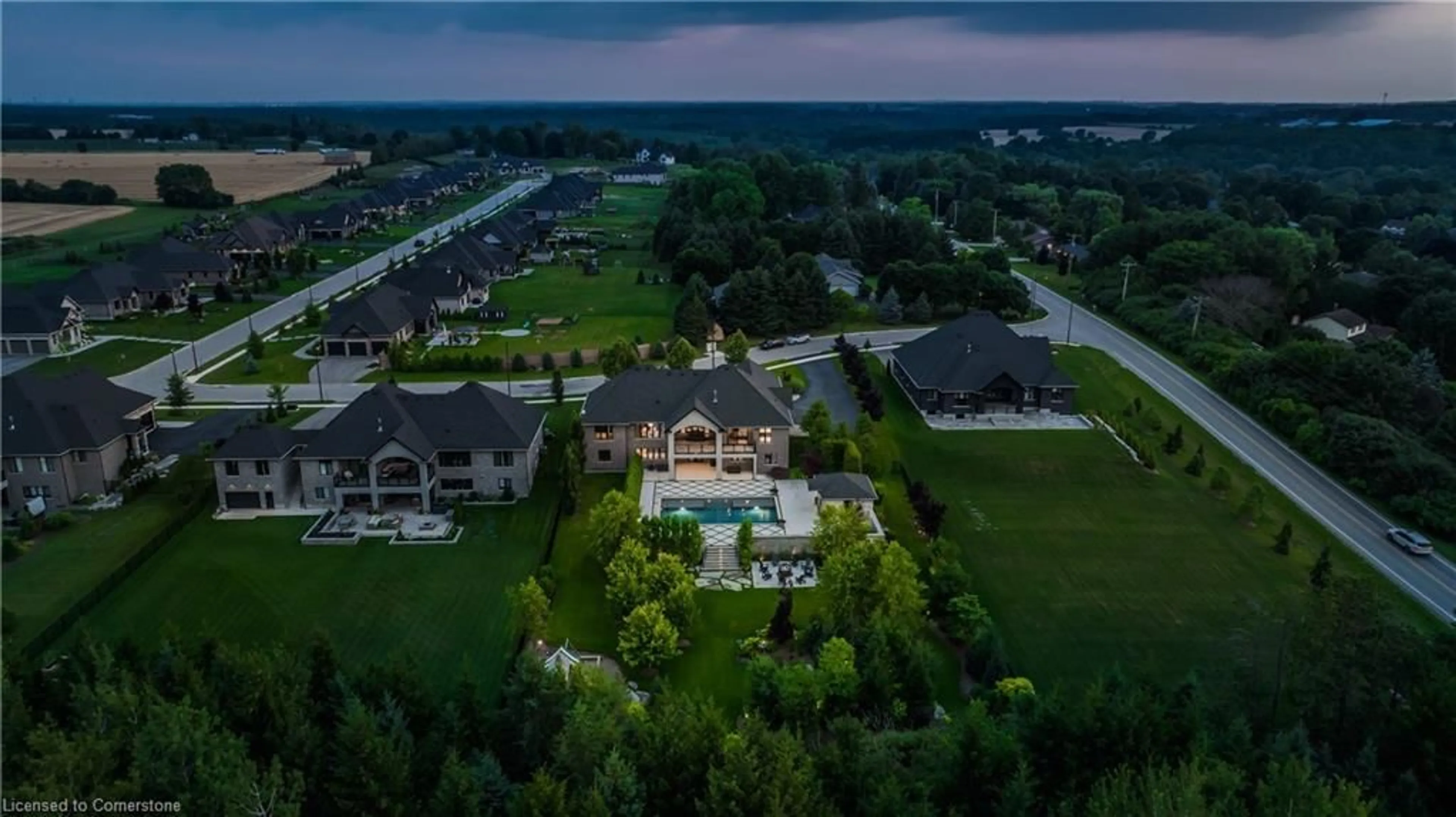 A pic from outside/outdoor area/front of a property/back of a property/a pic from drone, water/lake/river/ocean view for 14 Inverhill Rd, Centre Wellington Ontario N0B 1B0