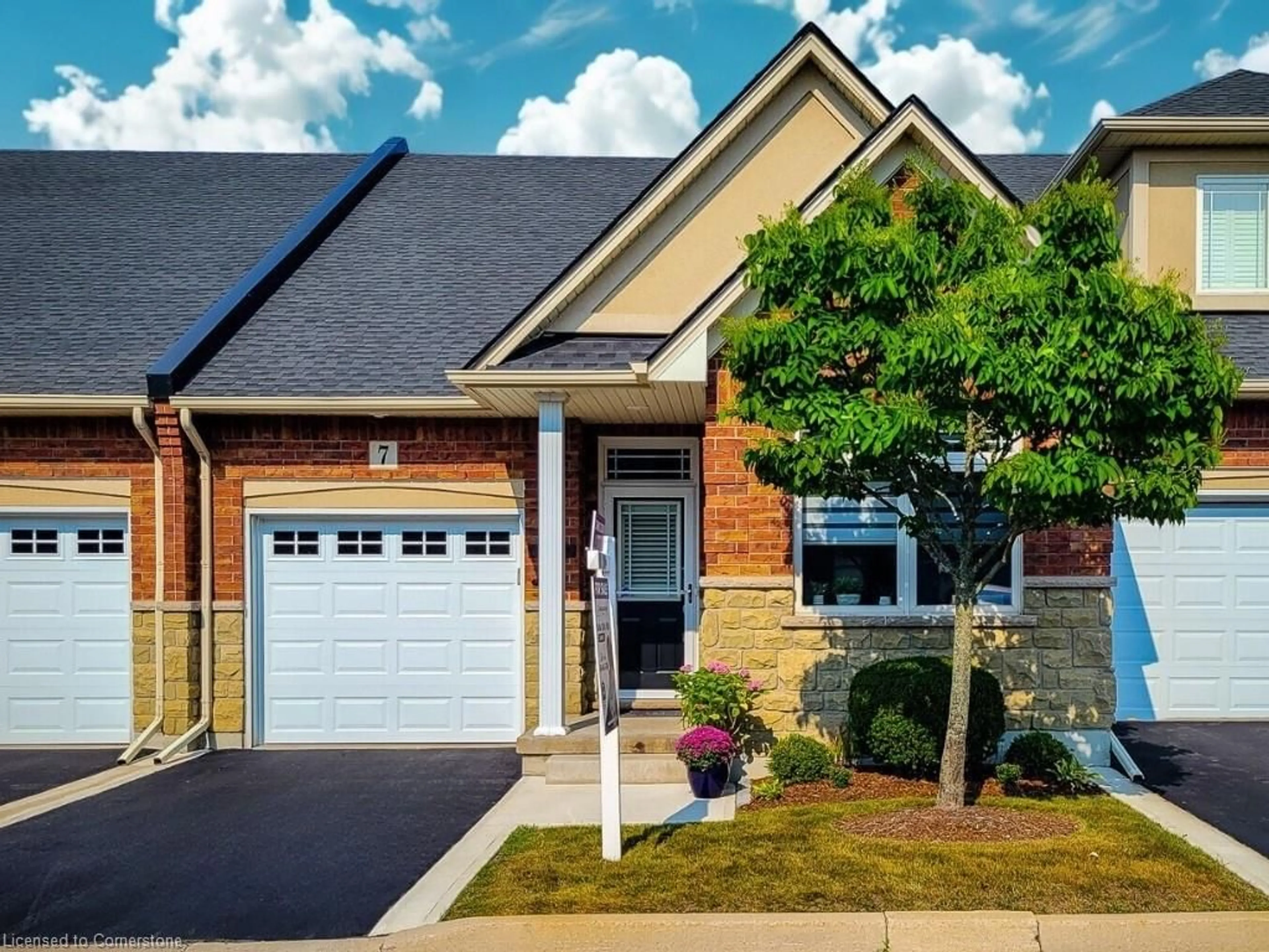Home with brick exterior material, street for 7 Landscapes Trail, Ancaster Ontario L9K 0A1