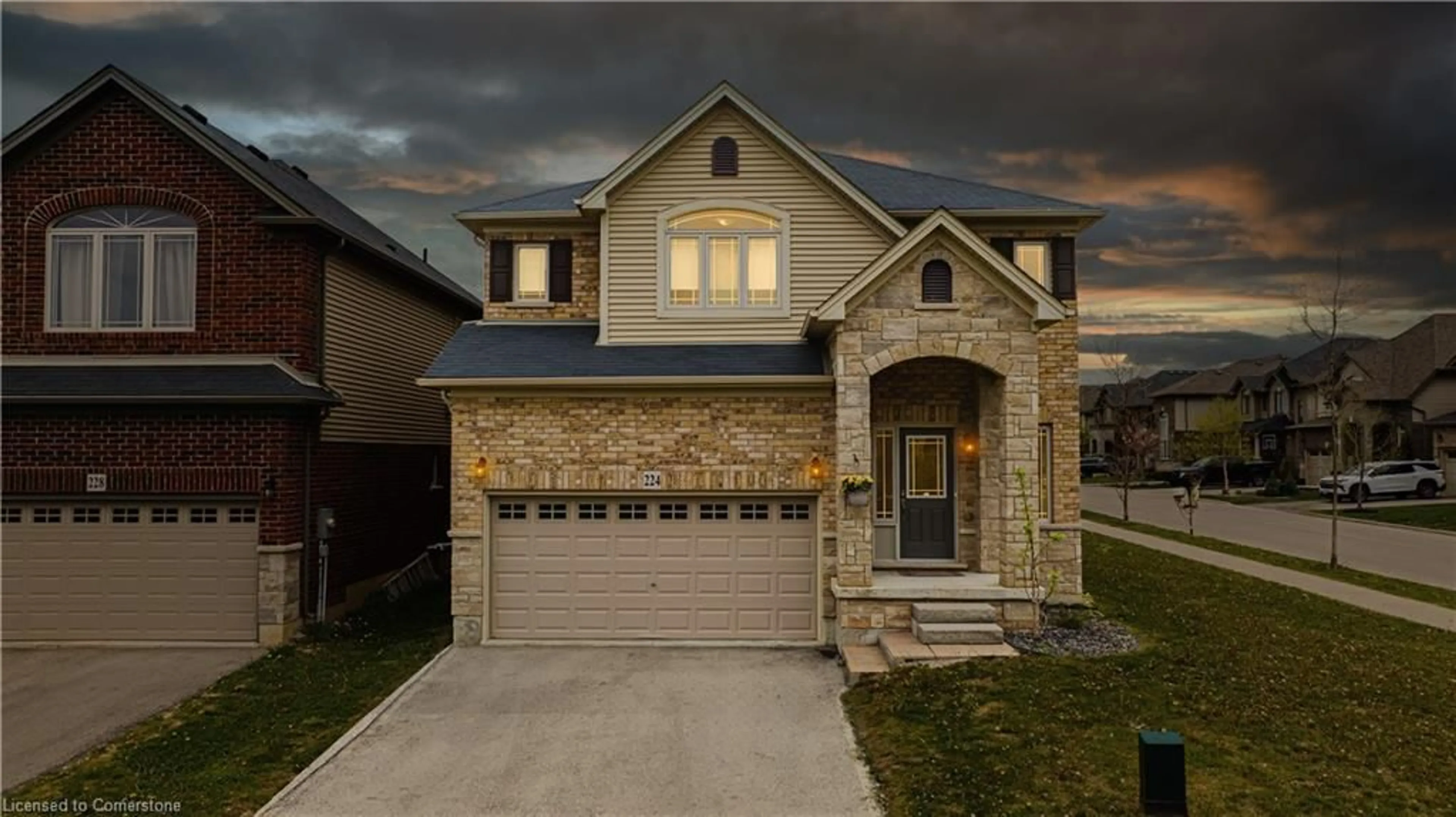 Home with brick exterior material, street for 224 Pumpkin Pass, Binbrook Ontario L0R 1C0