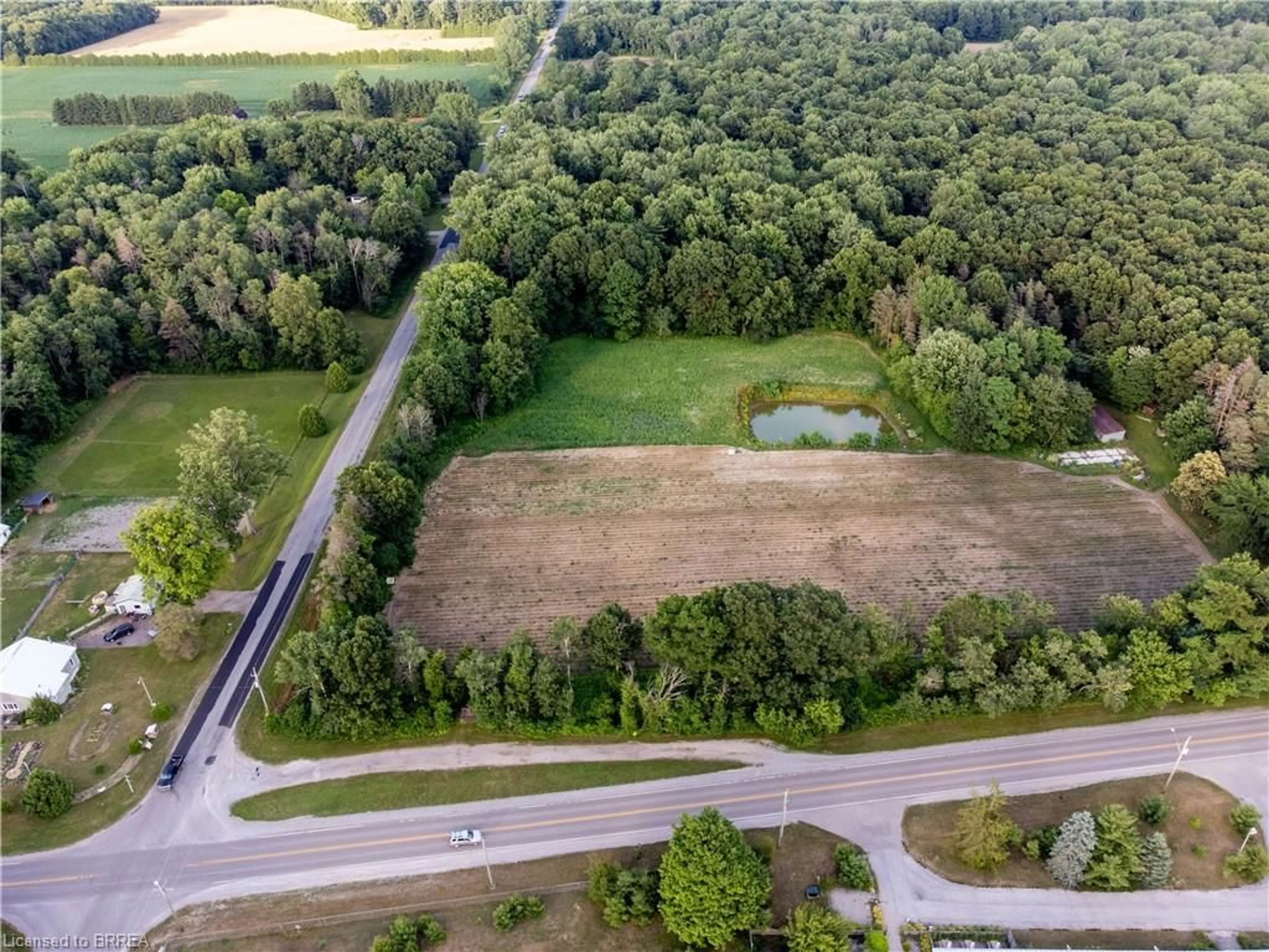A pic from outside/outdoor area/front of a property/back of a property/a pic from drone, forest/trees view for 2328 Nixon Rd #2, Simcoe Ontario N3Y 4K6