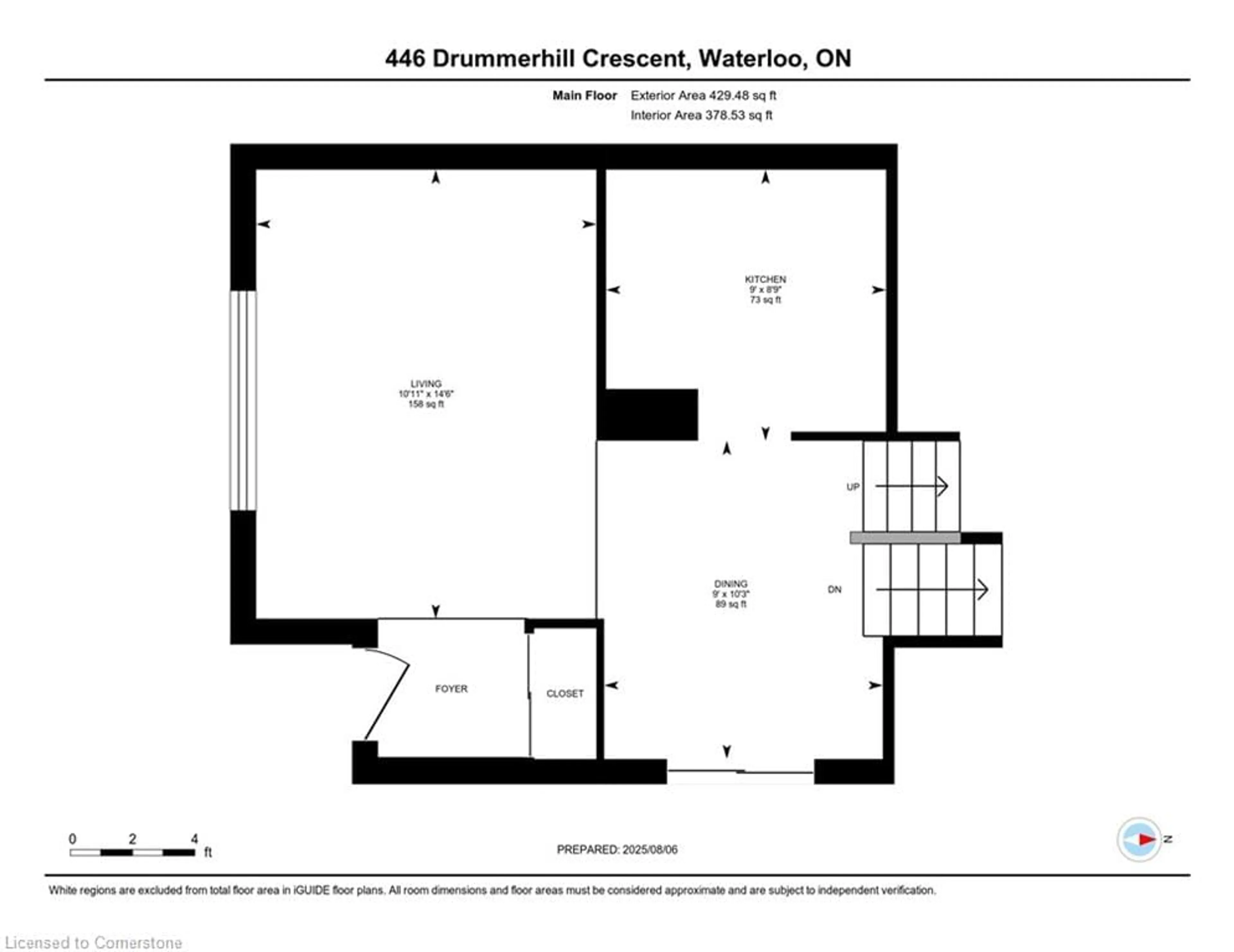 Floor plan for 446 Drummerhill Cres, Waterloo Ontario N2T 1G4
