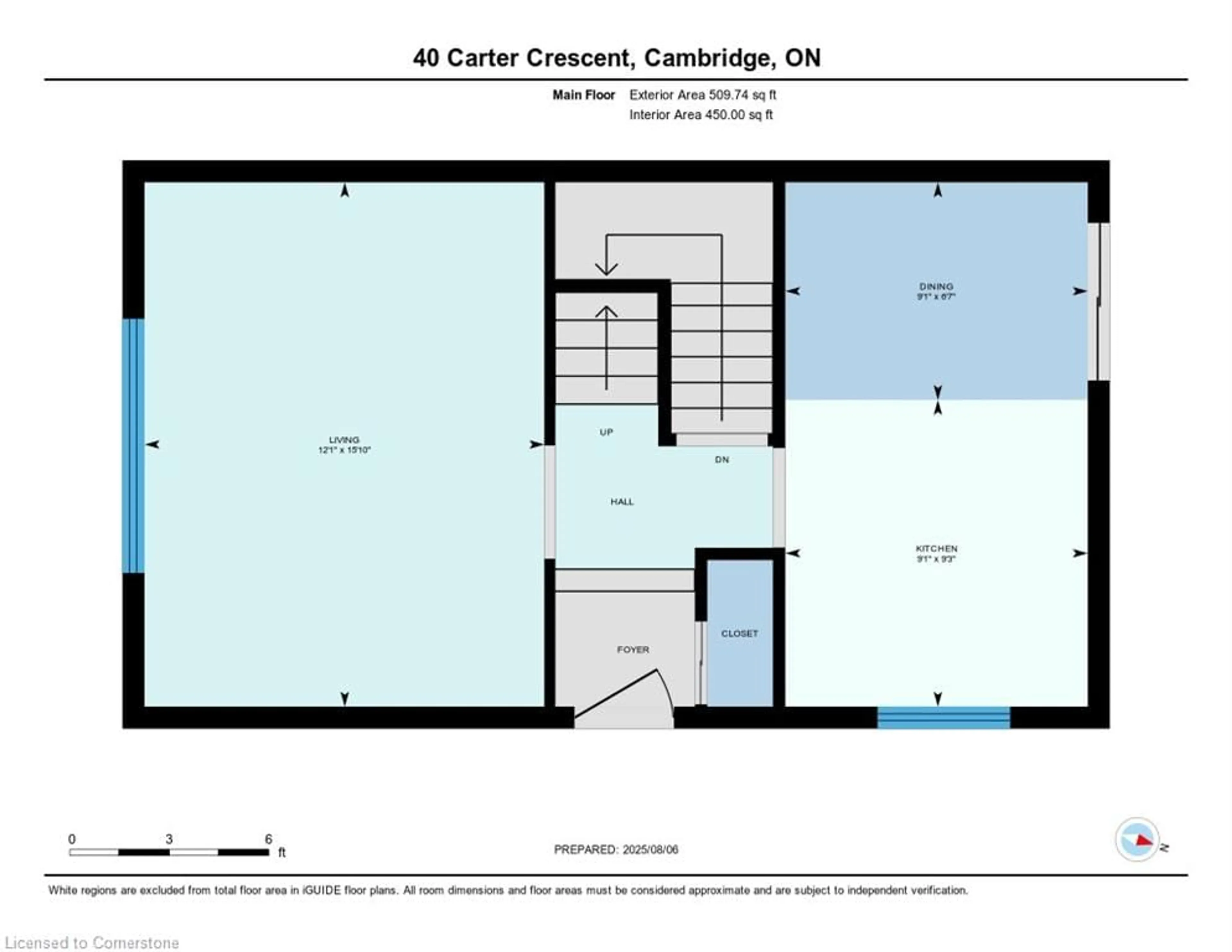 Floor plan for 40 Carter Cres, Cambridge Ontario N1R 7L4
