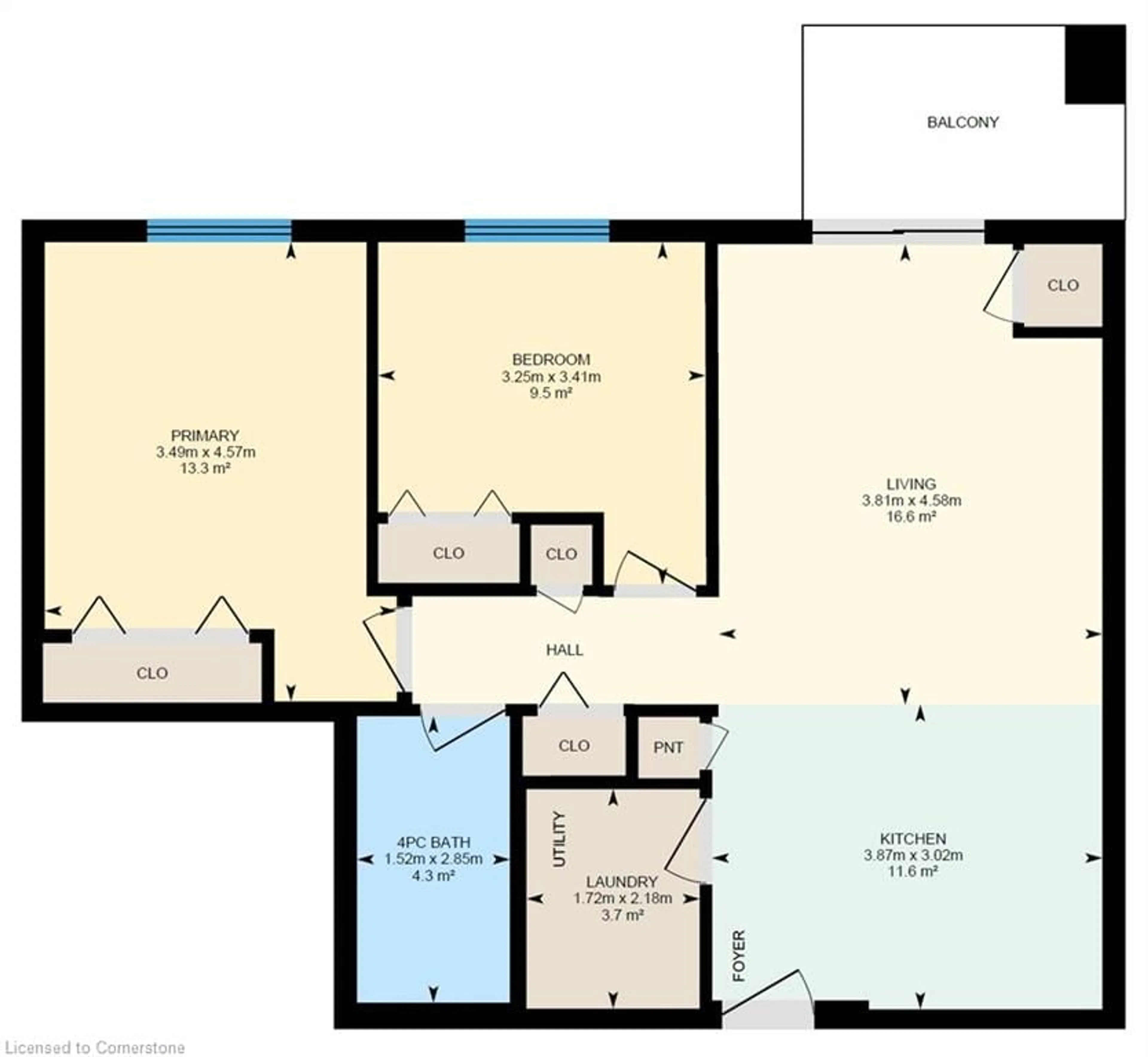 Floor plan for 50 Bryan Crt #309, Kitchener Ontario N2A 4N4