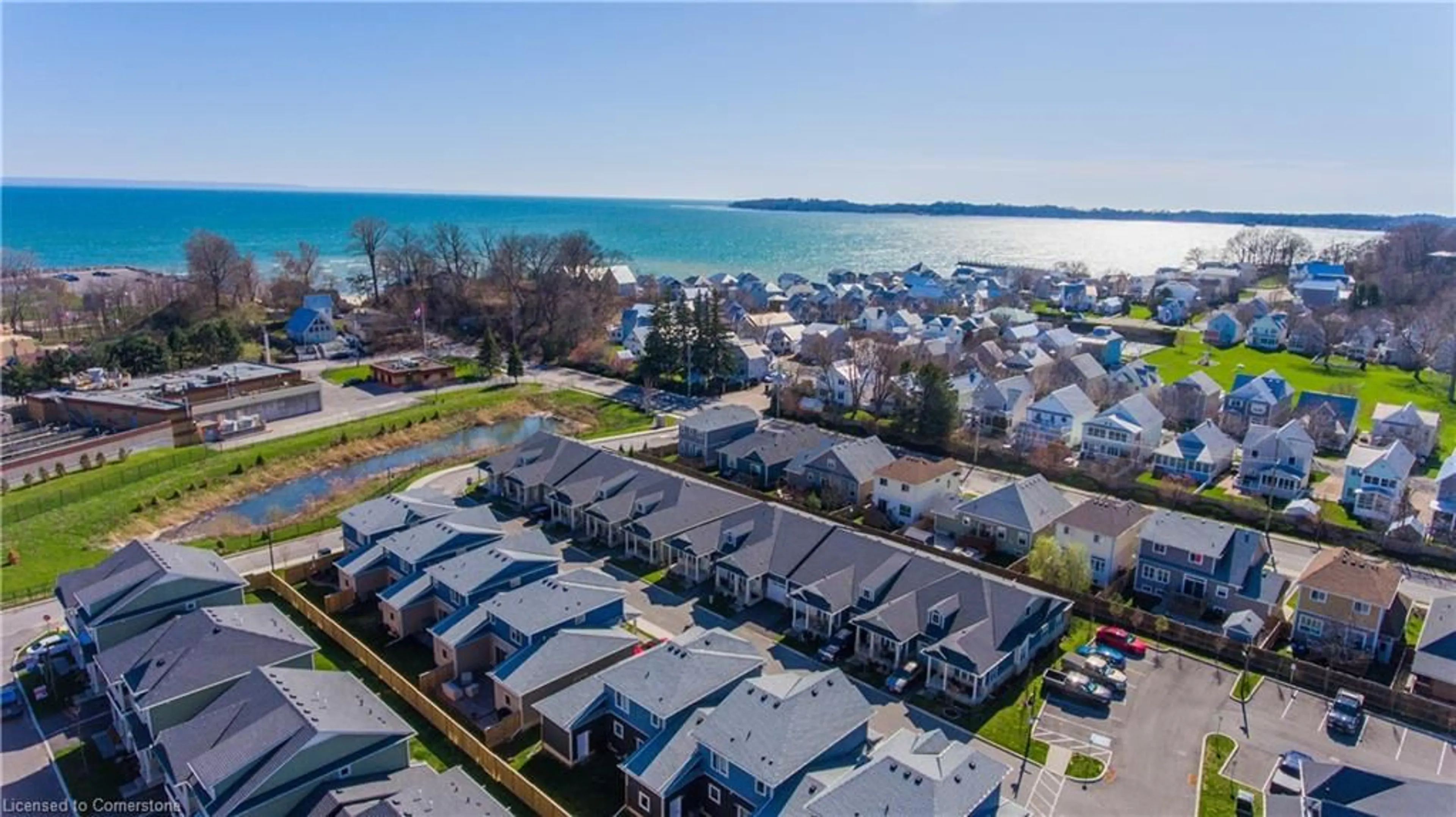 A pic from outside/outdoor area/front of a property/back of a property/a pic from drone, water/lake/river/ocean view for 18 South Coast Cir, Crystal Beach Ontario L0S 1B0