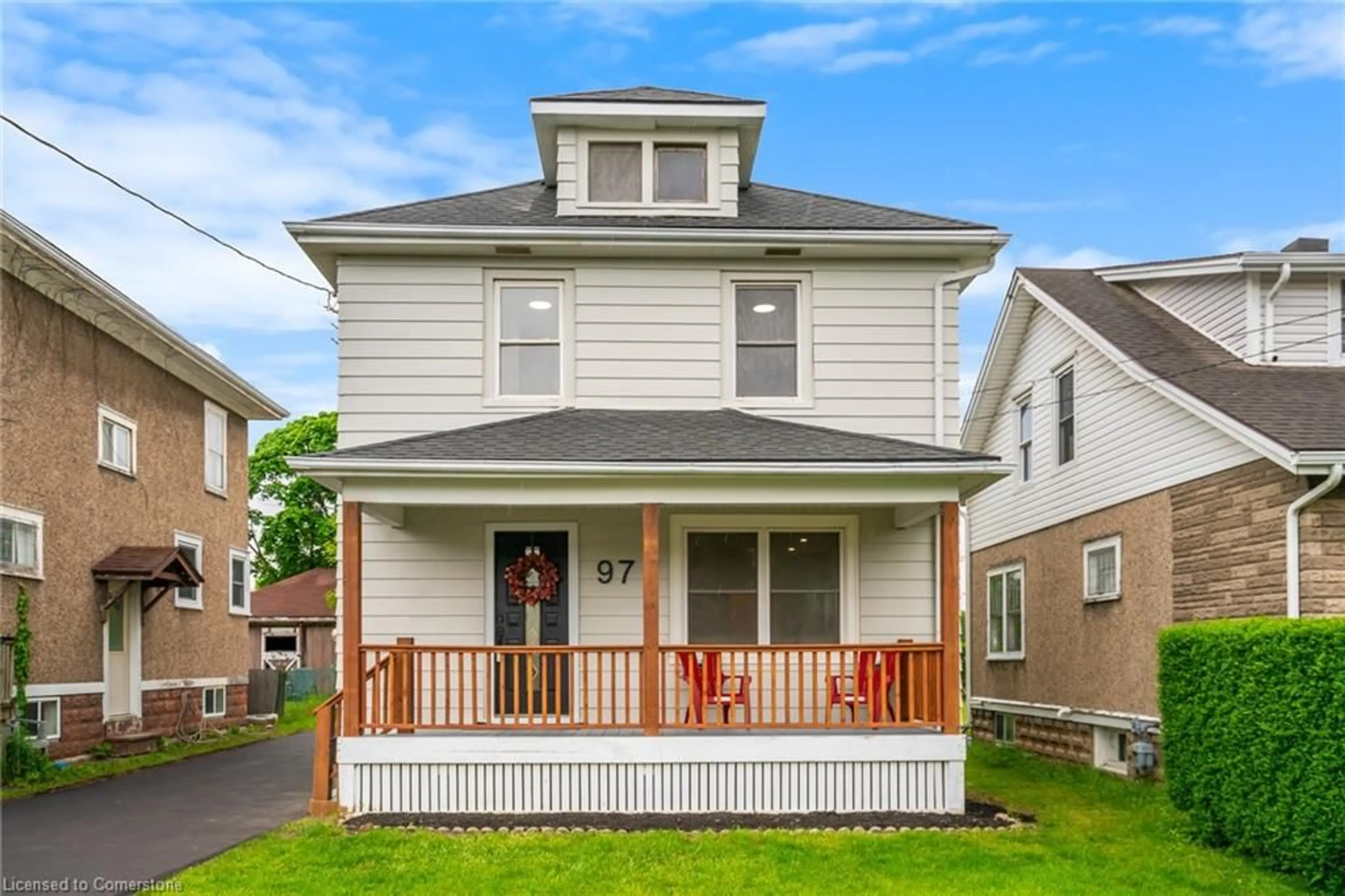 Home with vinyl exterior material, street for 97 Delhi St, Port Colborne Ontario L3K 3L1