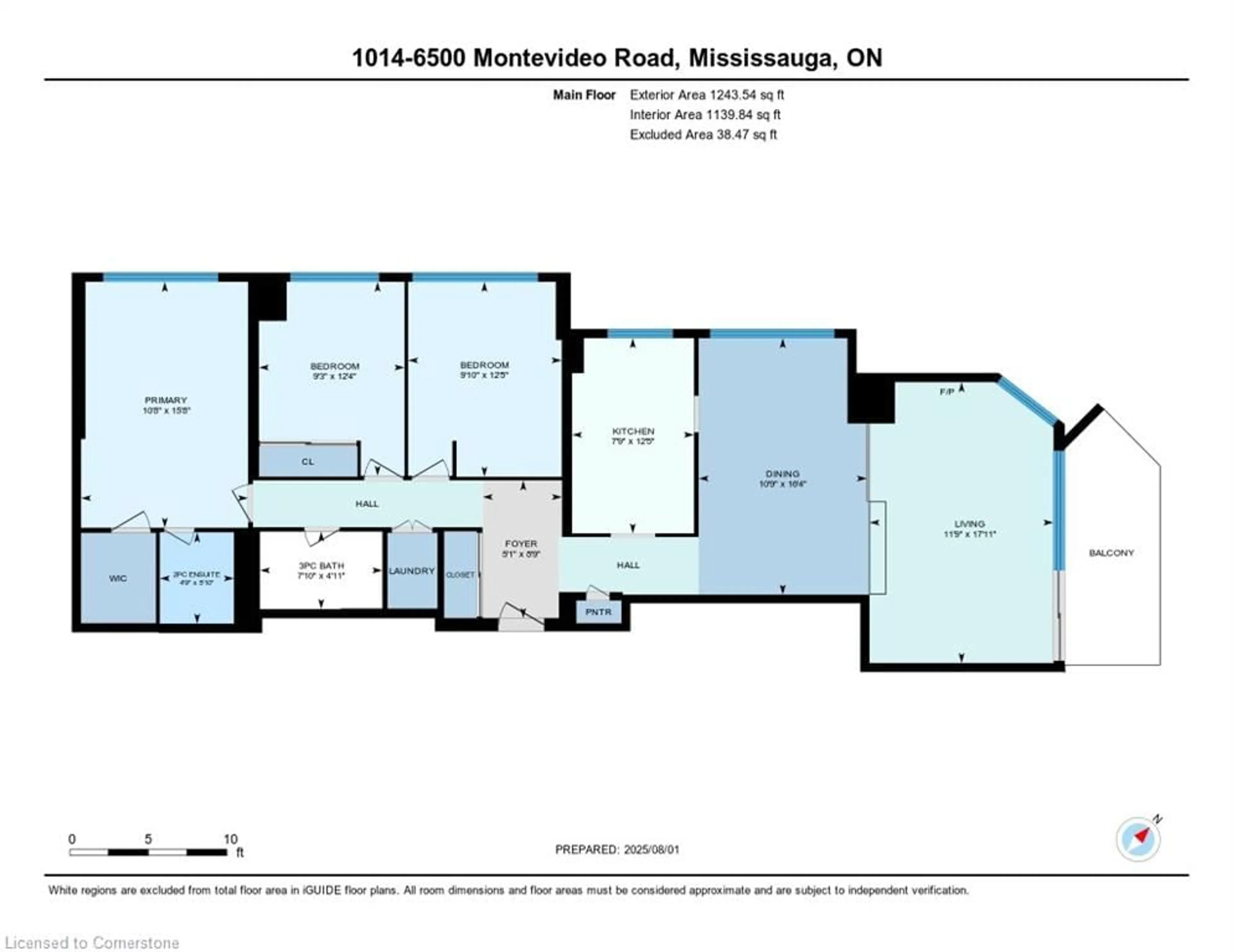 Floor plan for 6500 Montevideo Rd #1014, Mississauga Ontario L5N 3T6