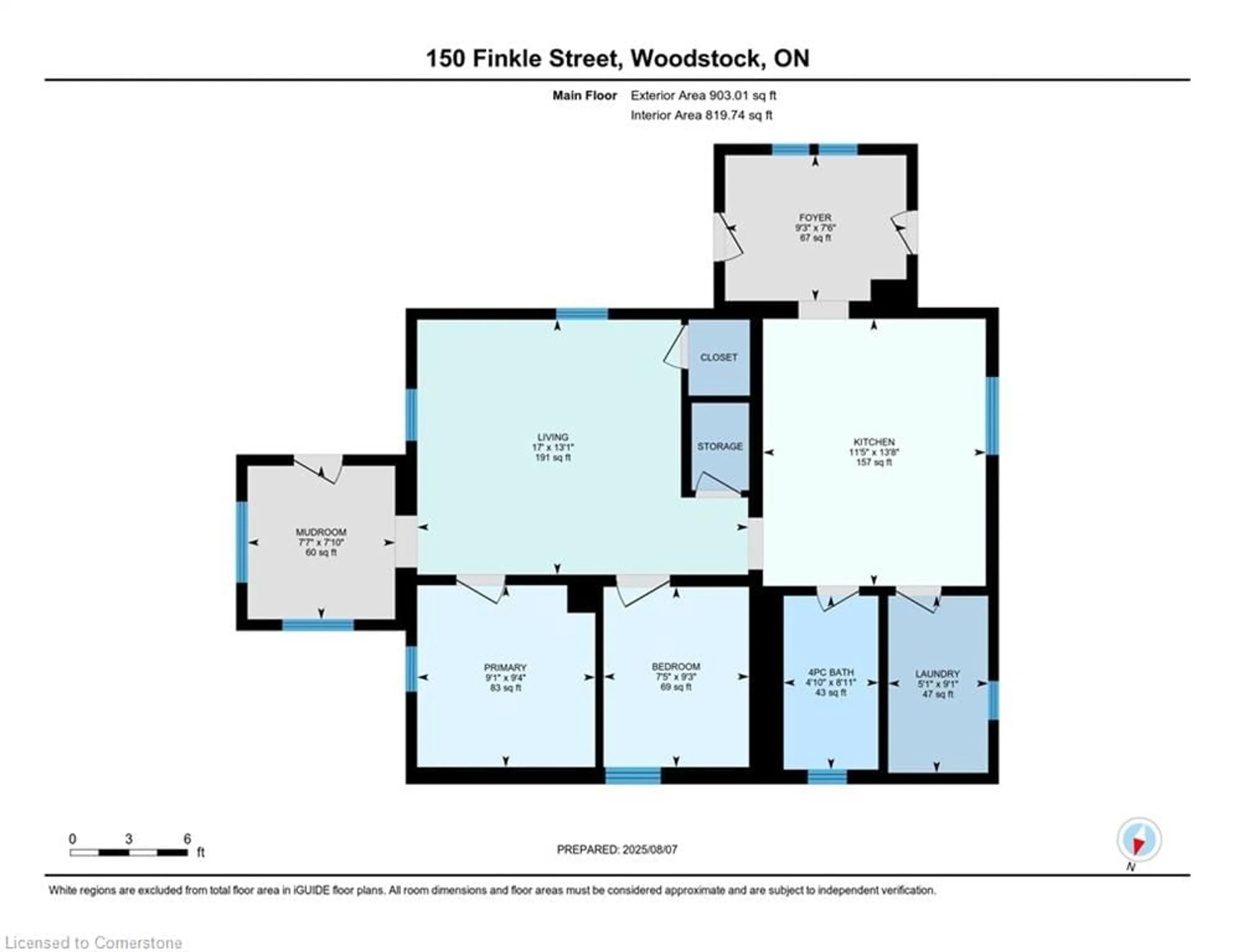 Floor plan for 150 Finkle St, Woodstock Ontario N4S 3E3