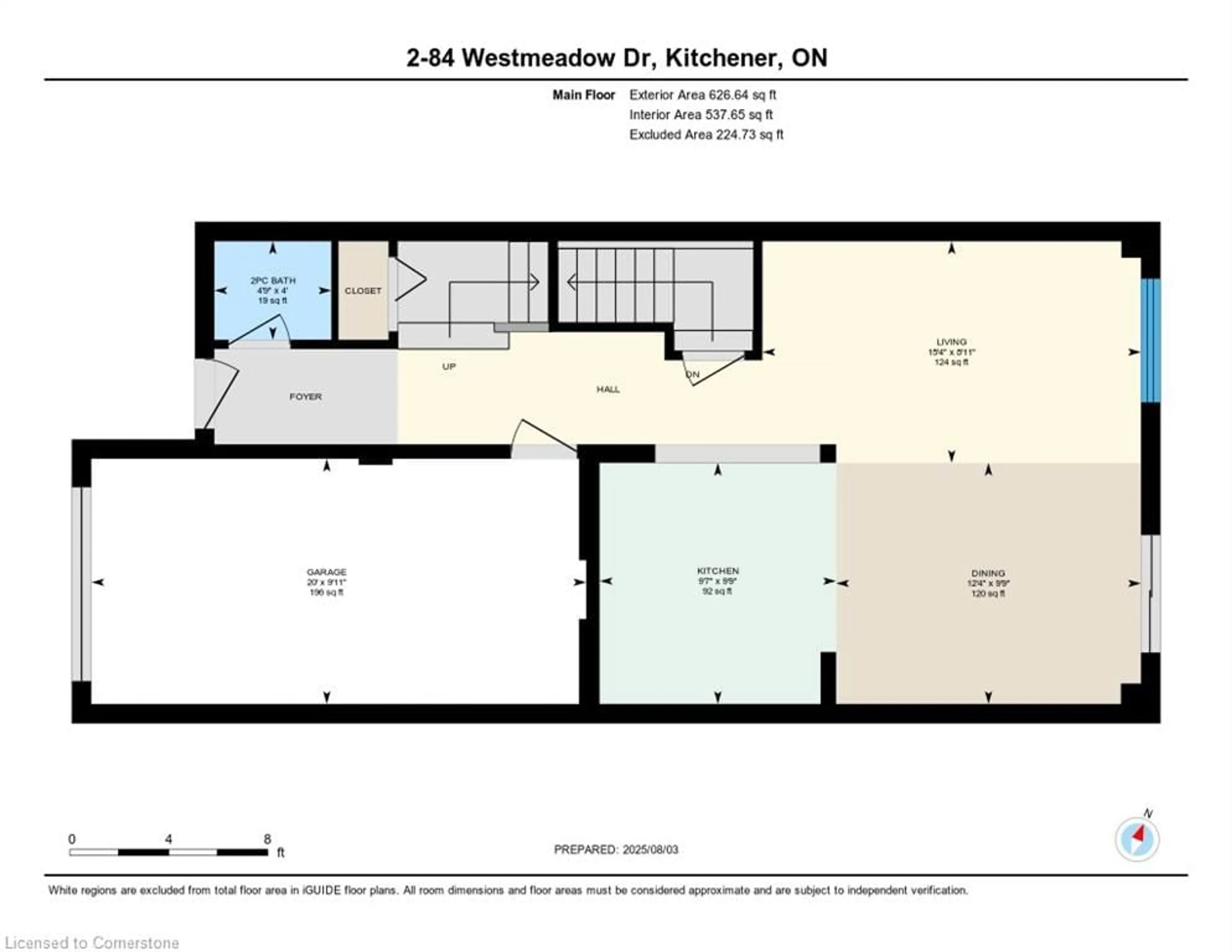 Floor plan for 84 Westmeadow Dr #2, Kitchener Ontario N2N 3P1