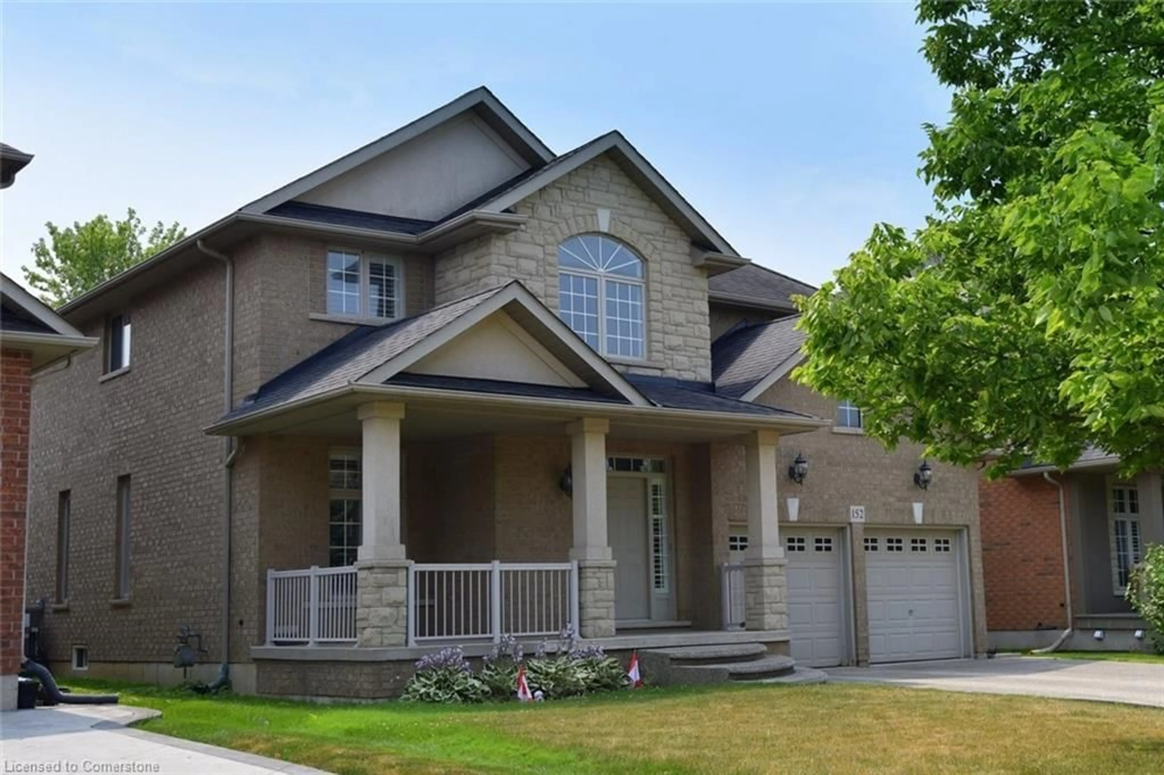 Home with brick exterior material, street for 152 Tollgate Dr, Ancaster Ontario L9C 5C8