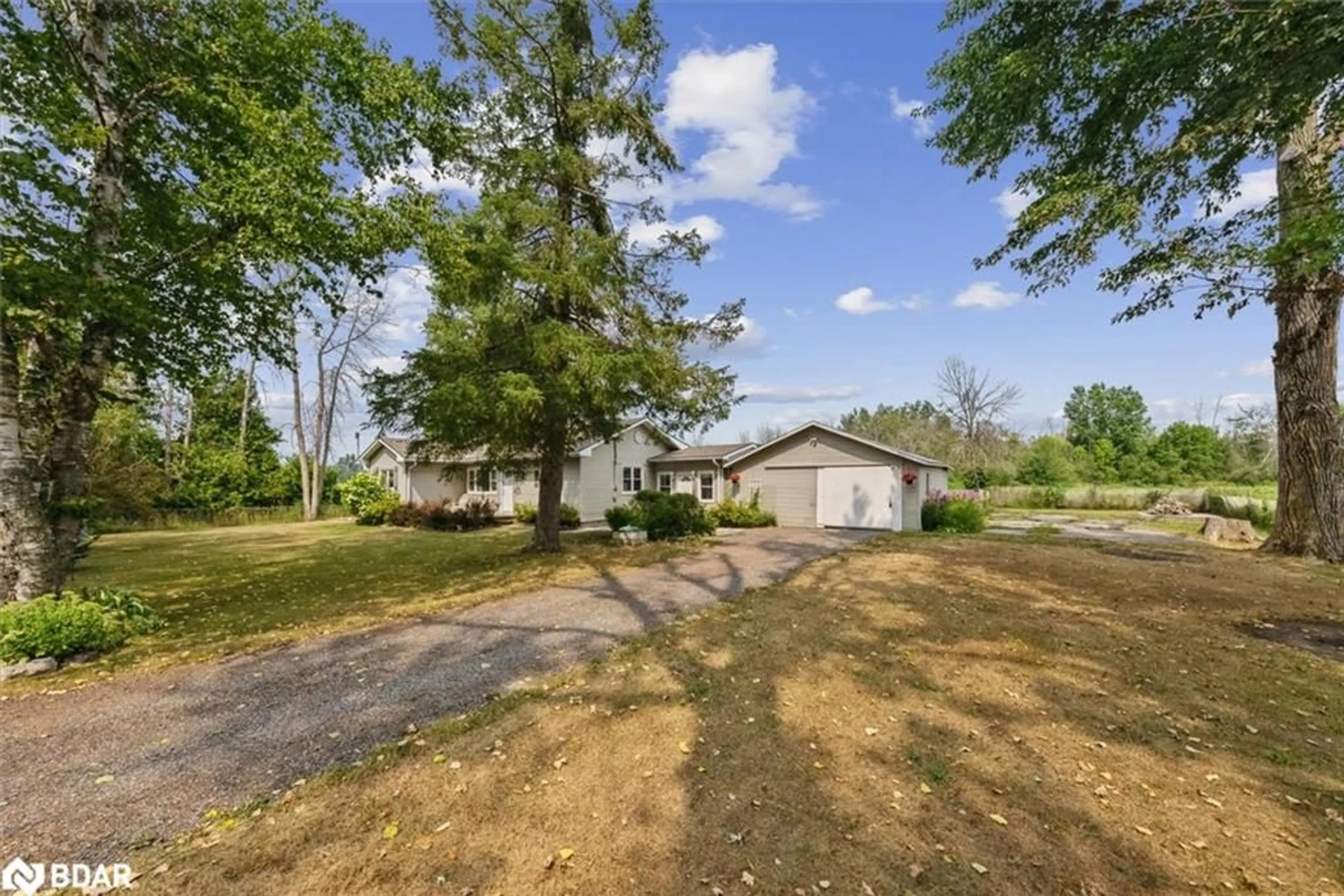 A pic from outside/outdoor area/front of a property/back of a property/a pic from drone, street for 32805 Thorah Side Road, Beaverton Ontario L0K 1A0