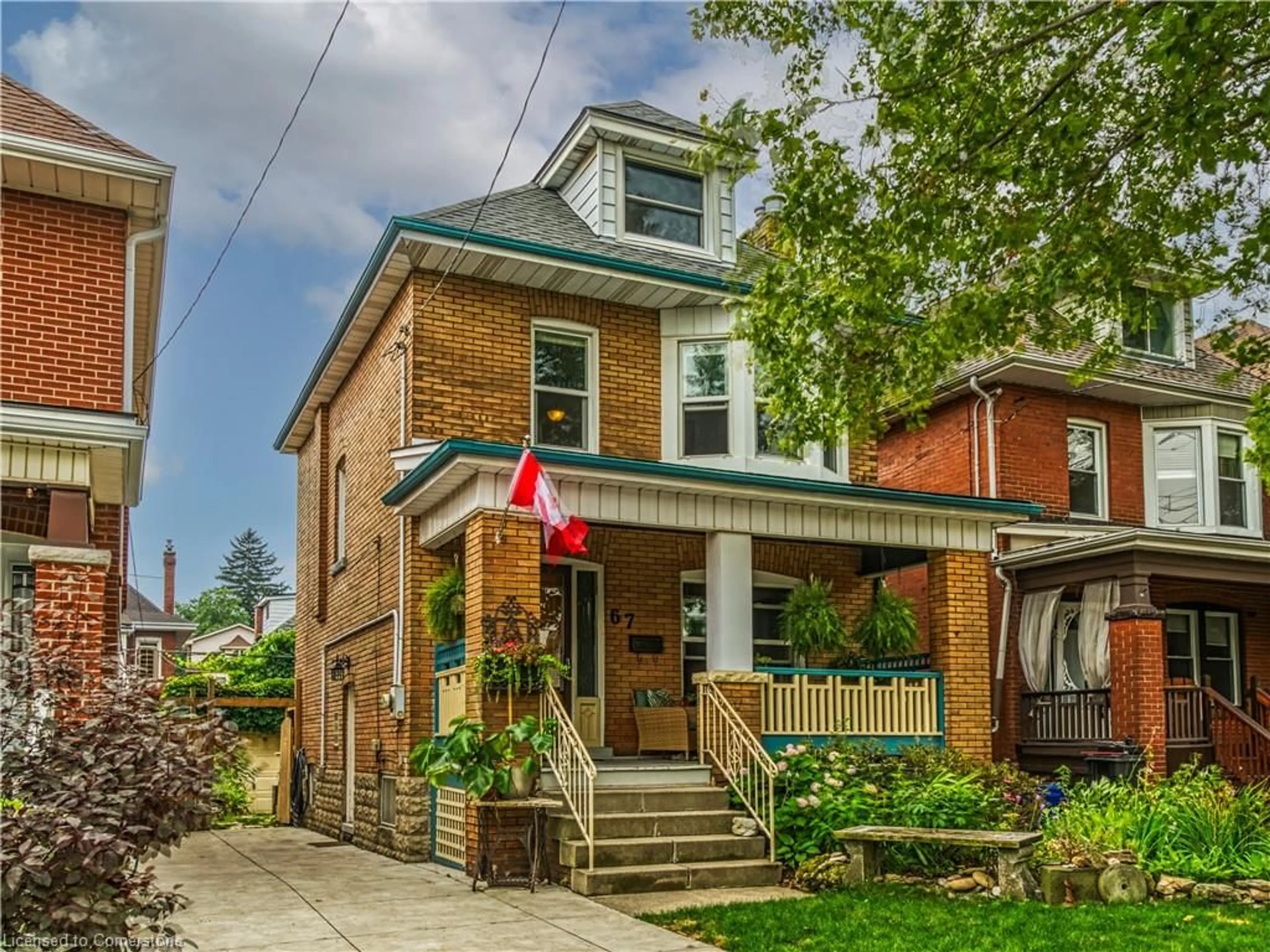 Home with brick exterior material, street for 67 Kensington Ave, Hamilton Ontario L8M 3H1