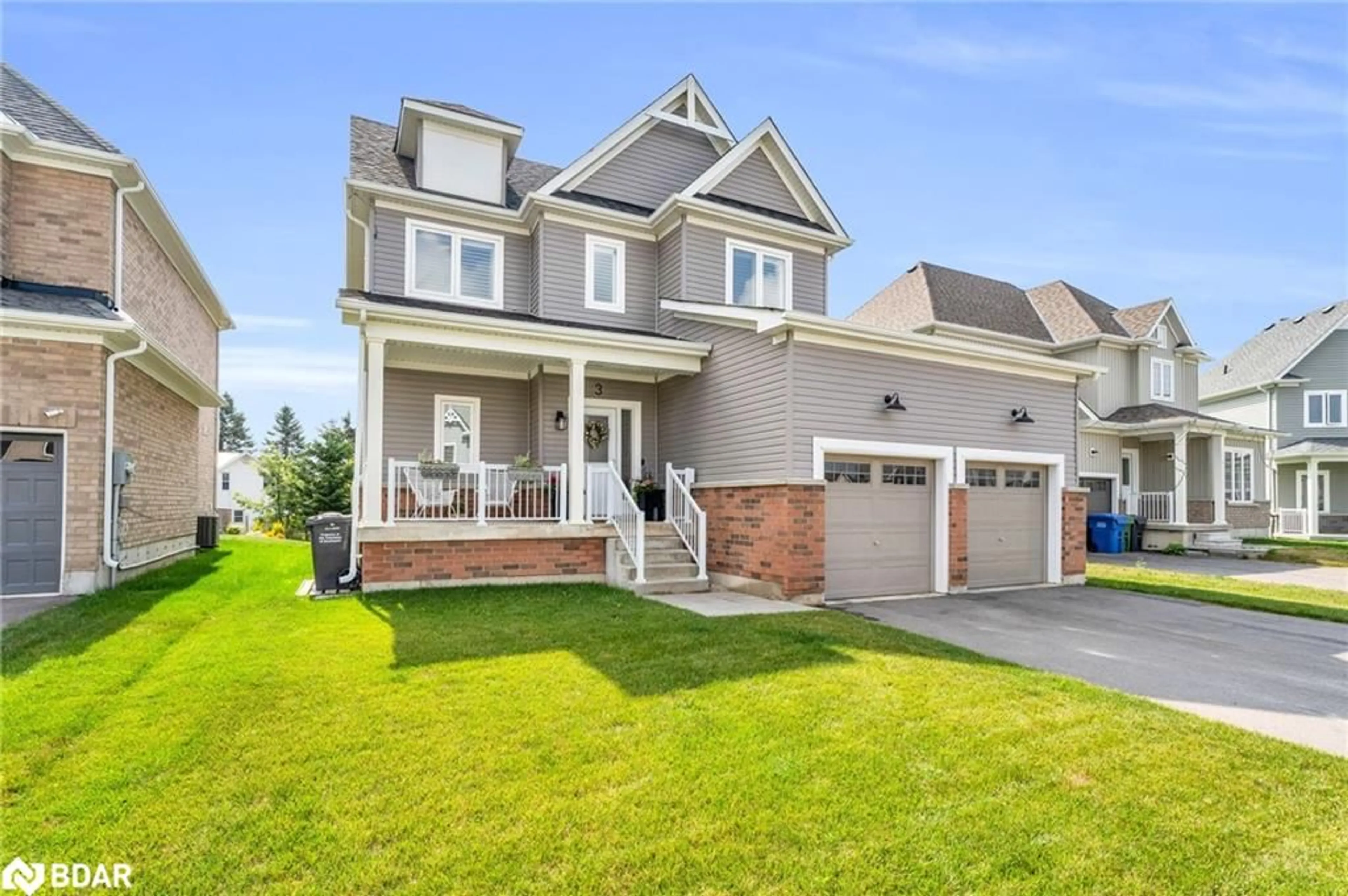 Home with vinyl exterior material, street for 3 Todd Crescent, Southgate Ontario N0C 1B0