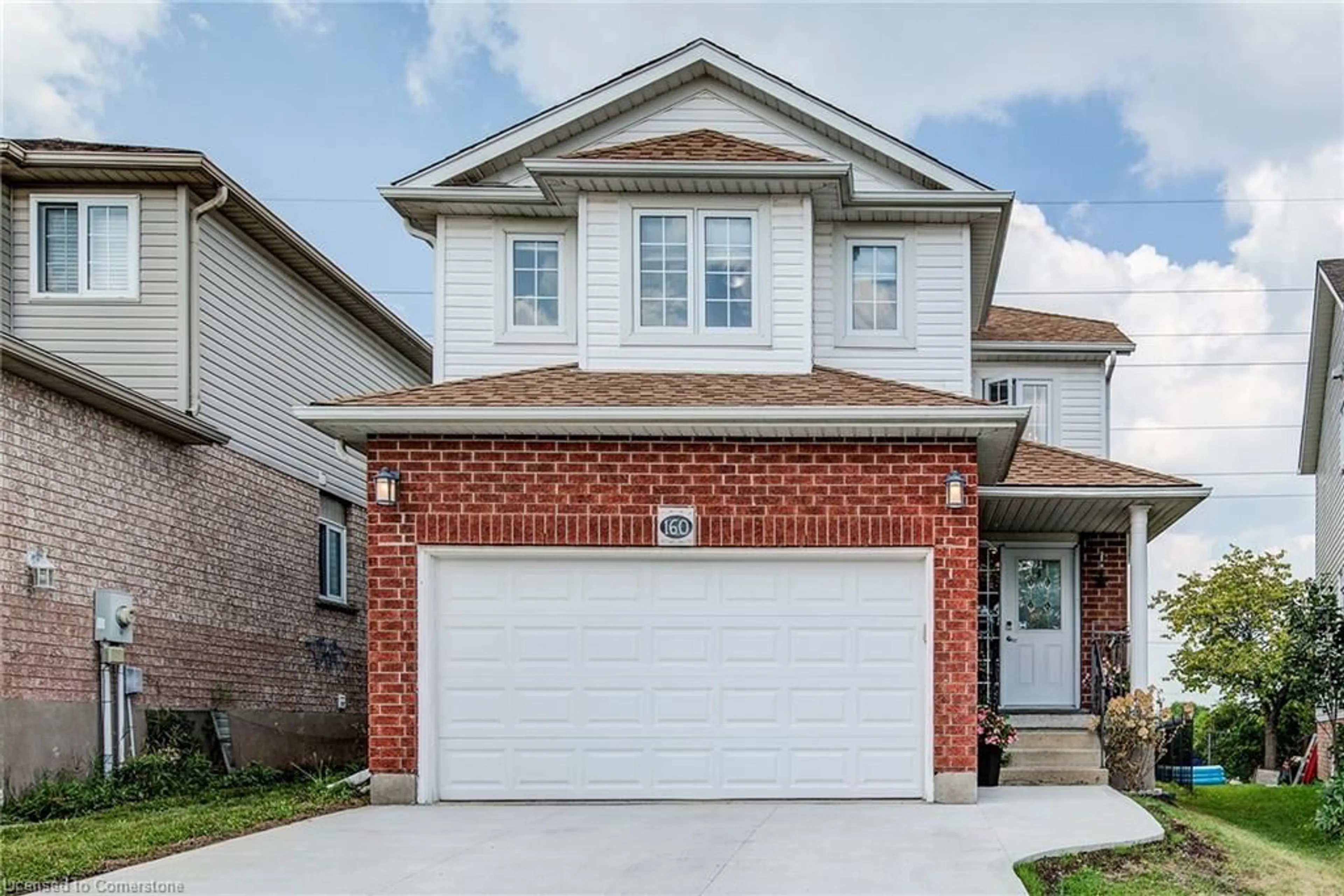 Home with brick exterior material, street for 160 Hidden Creek Dr, Kitchener Ontario N2N 3N6