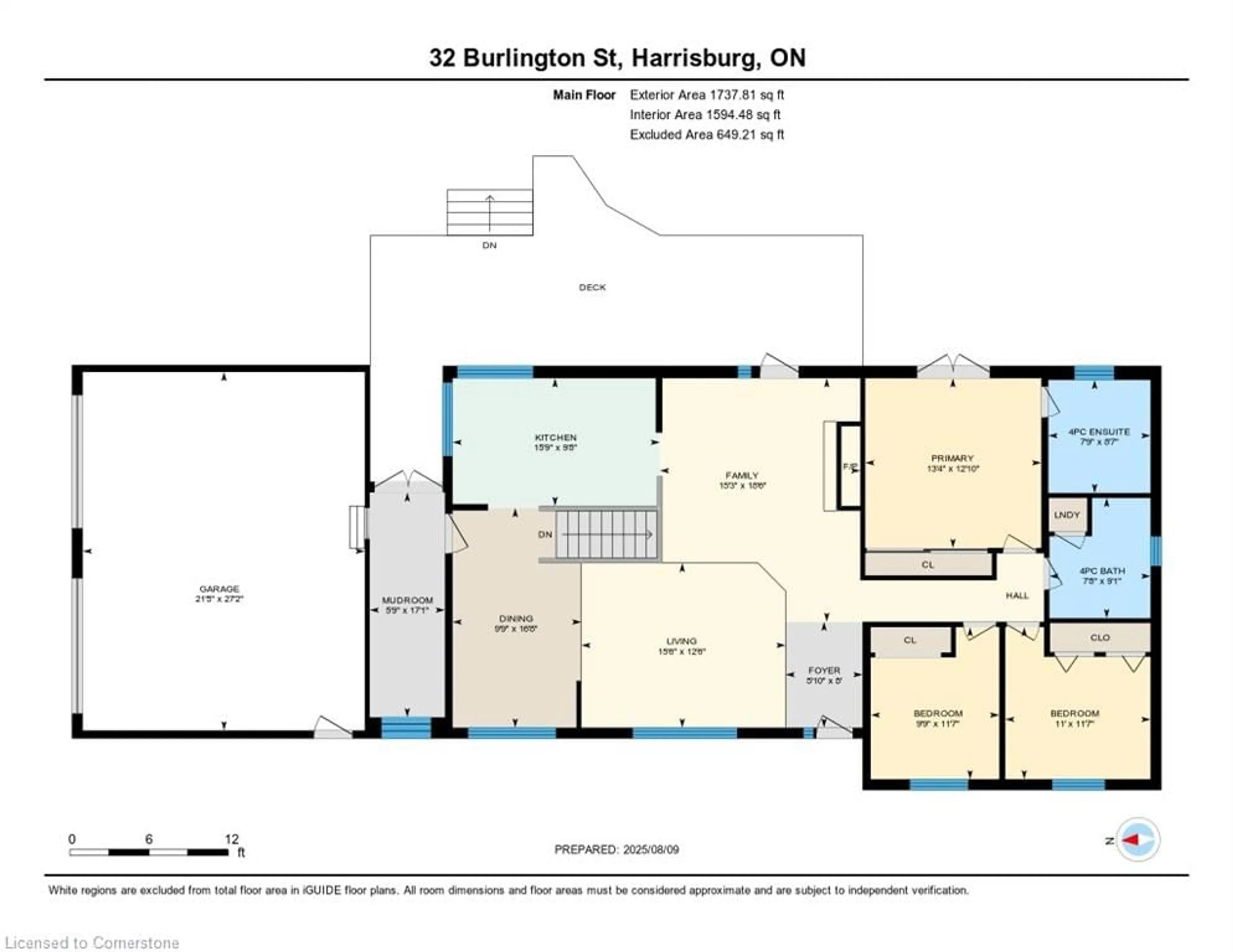 Floor plan for 32 Burlington St, Harrisburg Ontario N3L 3E1