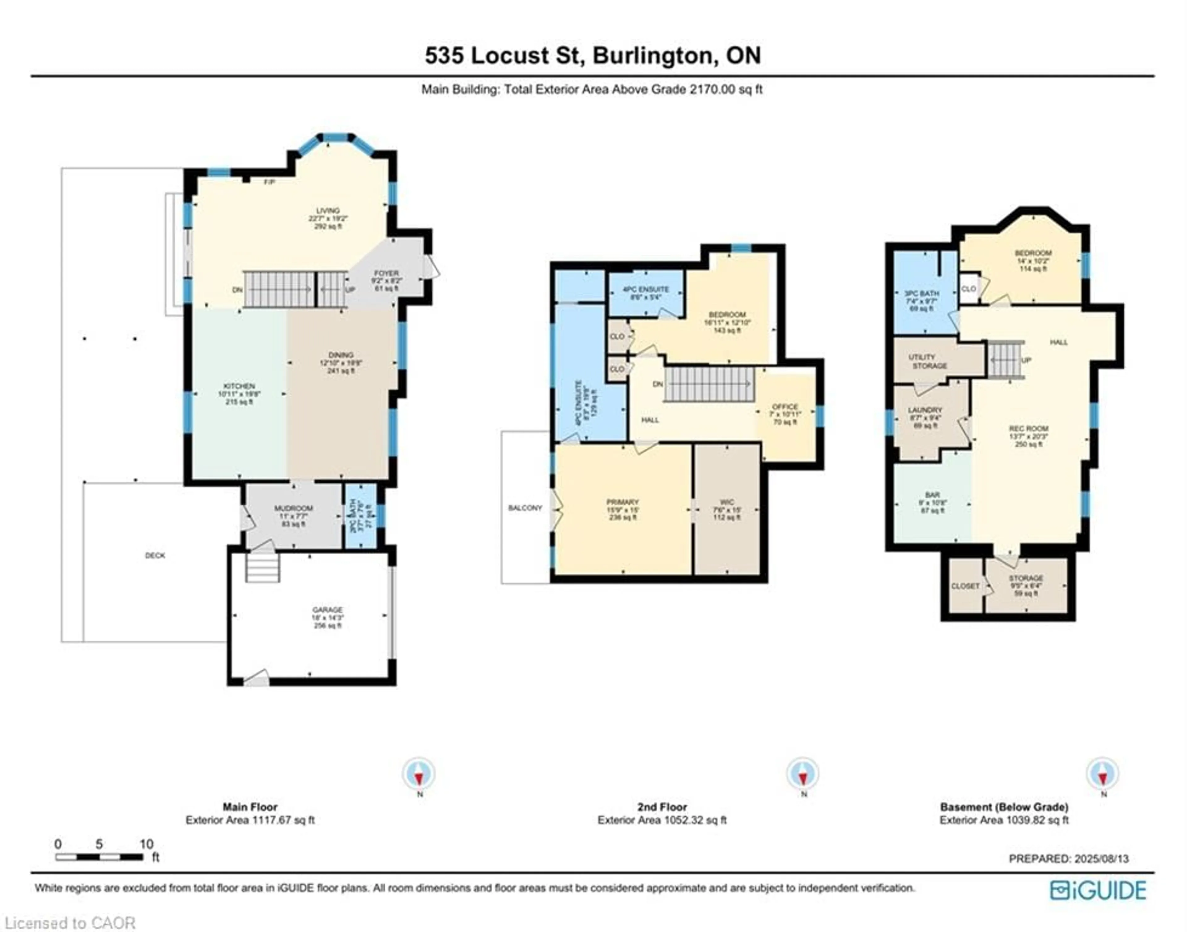 Floor plan for 535 Locust St, Burlington Ontario L7S 1V4