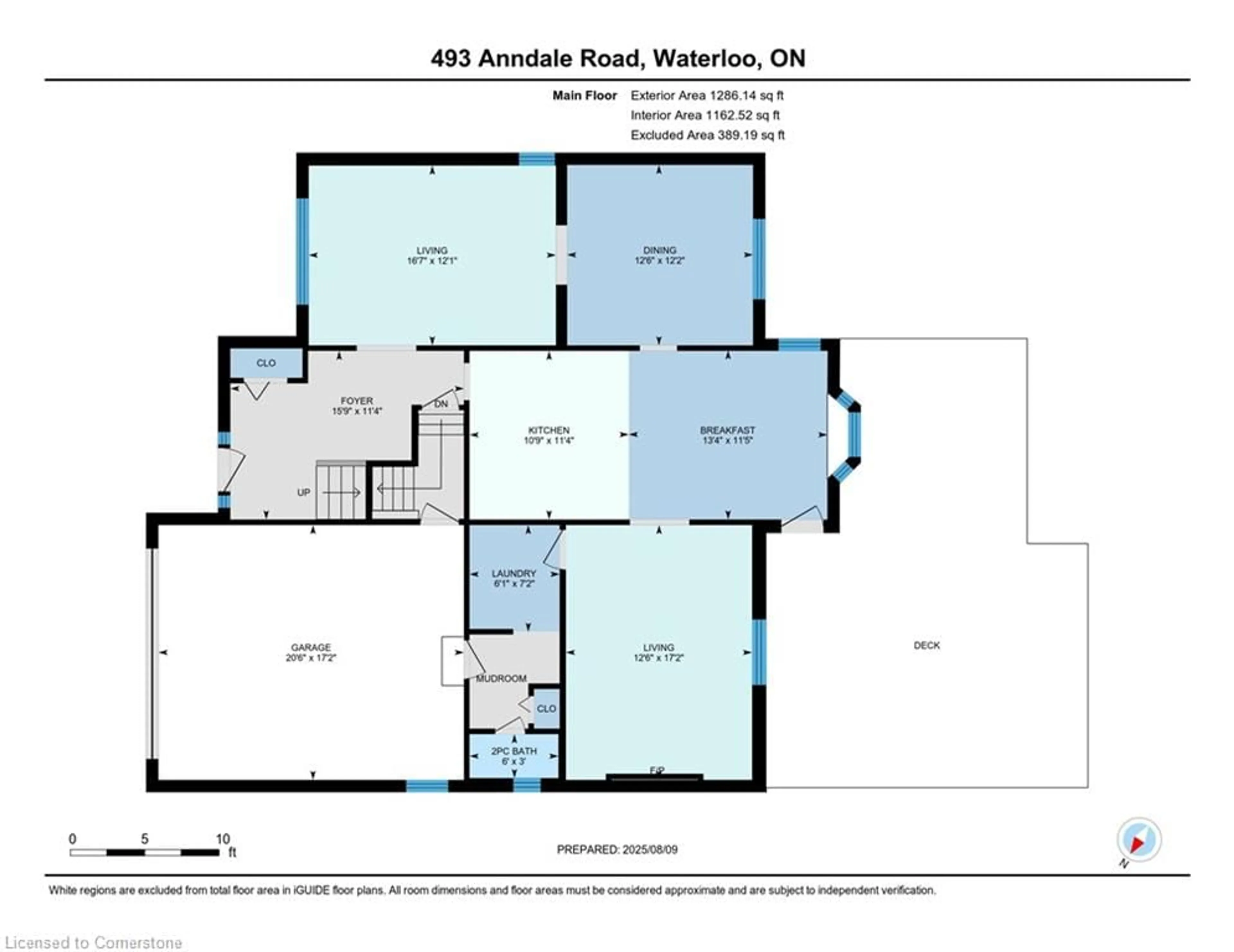 Floor plan for 493 Anndale Rd, Waterloo Ontario N2K 2R6