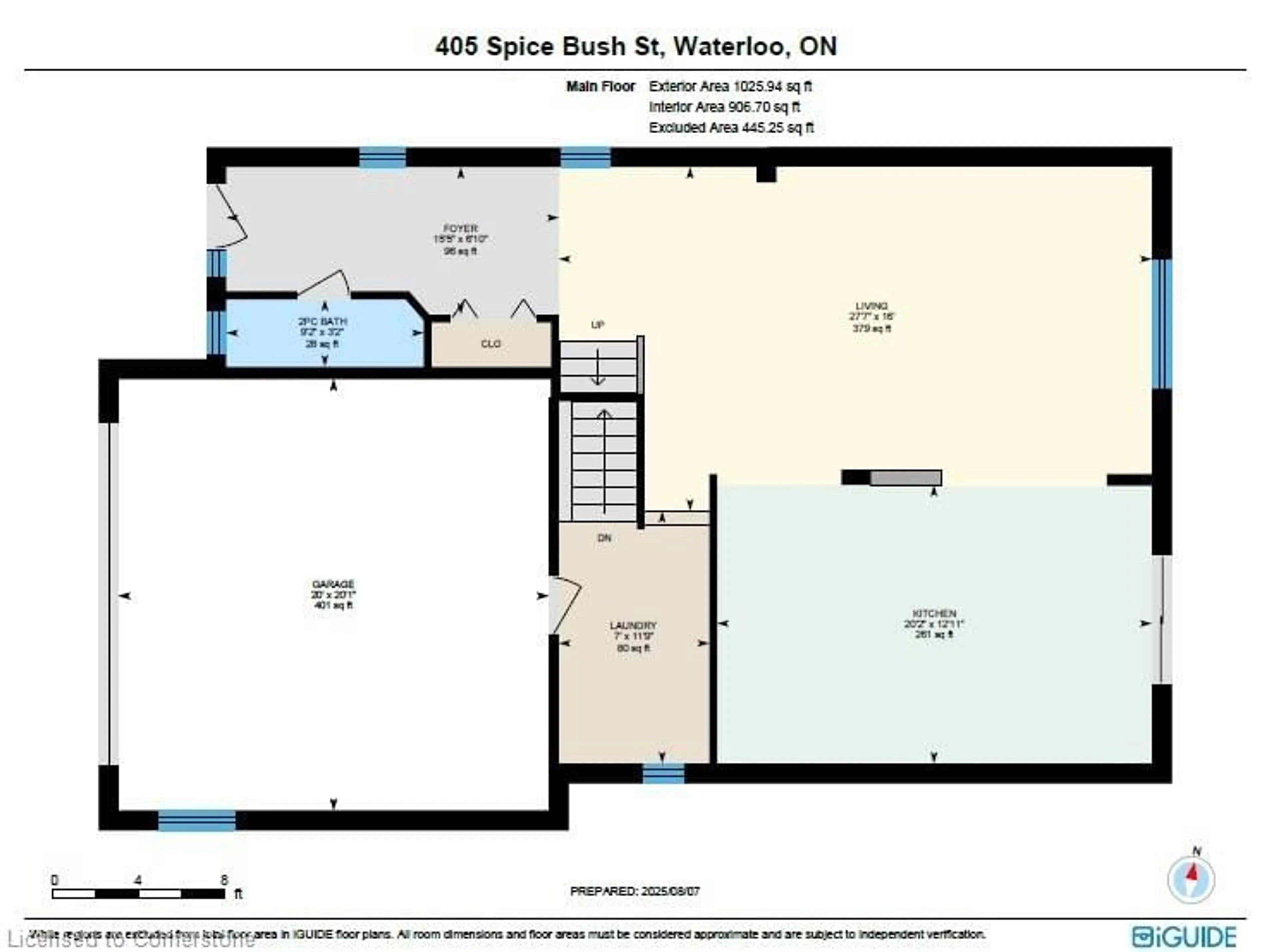 Floor plan for 405 Spice Bush St, Waterloo Ontario N2V 2V6