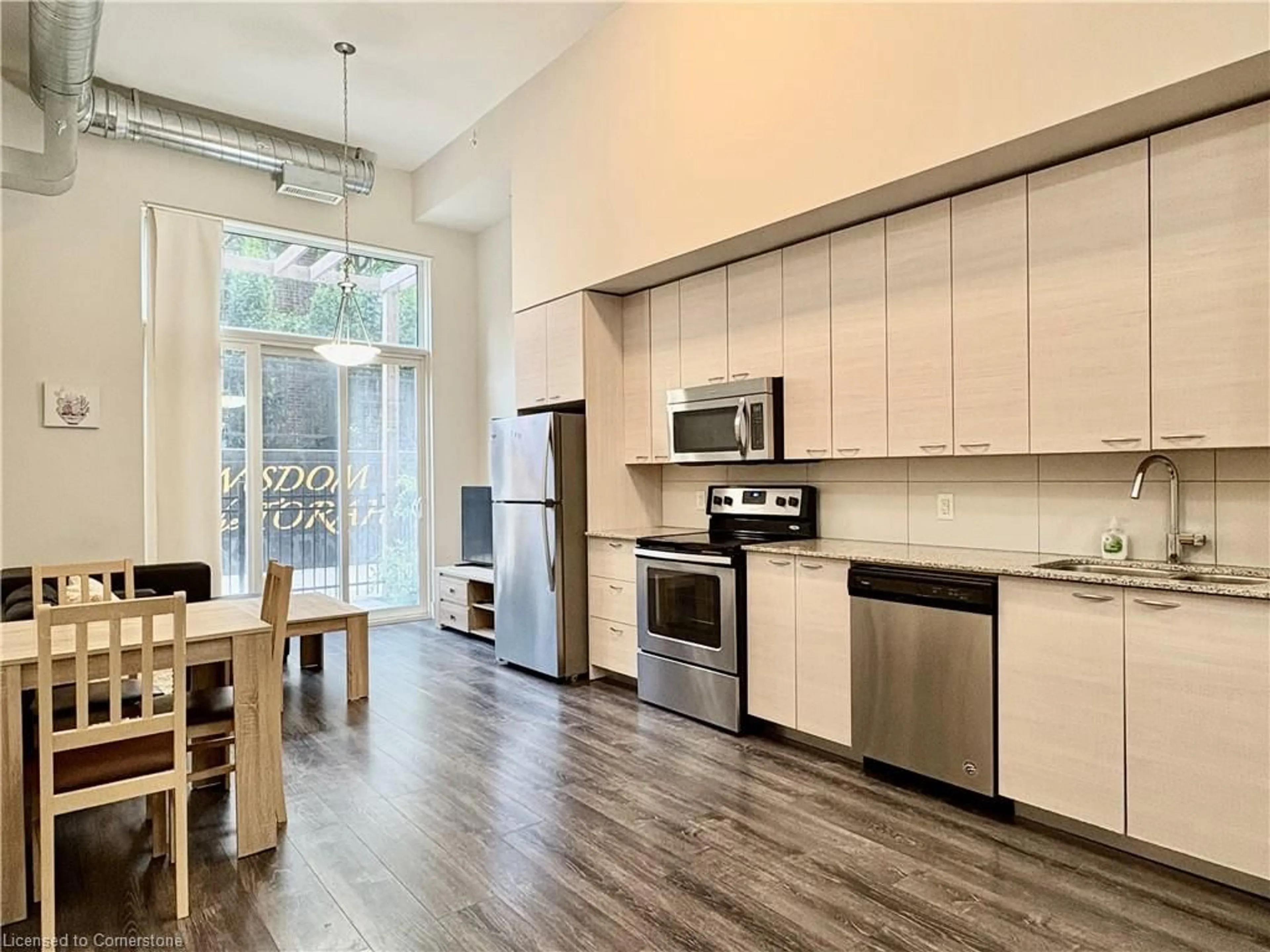Open concept kitchen, unknown for 253 Albert St #103, Waterloo Ontario N2L 3T7