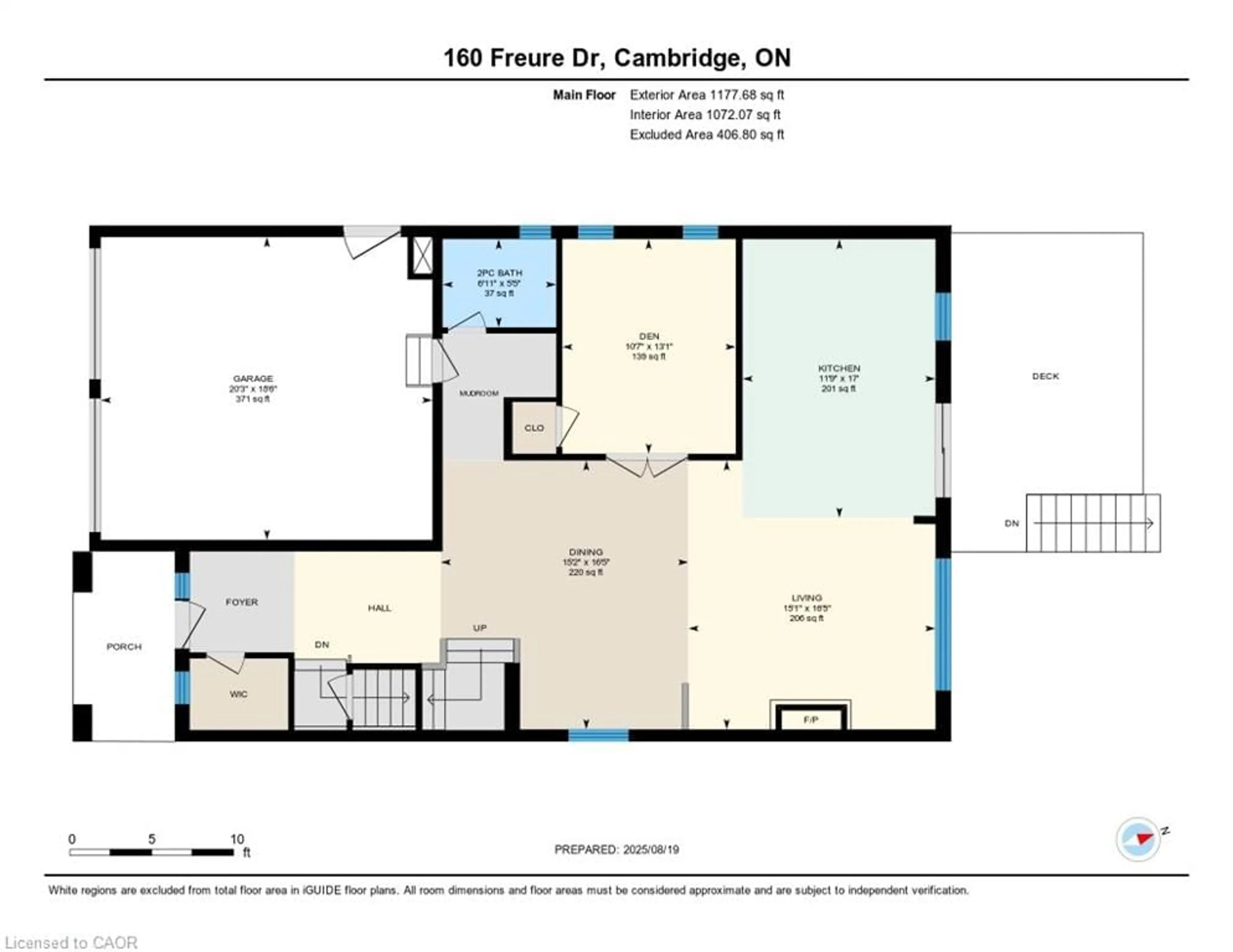 Floor plan for 160 Freure Dr, Cambridge Ontario N1S 0B4