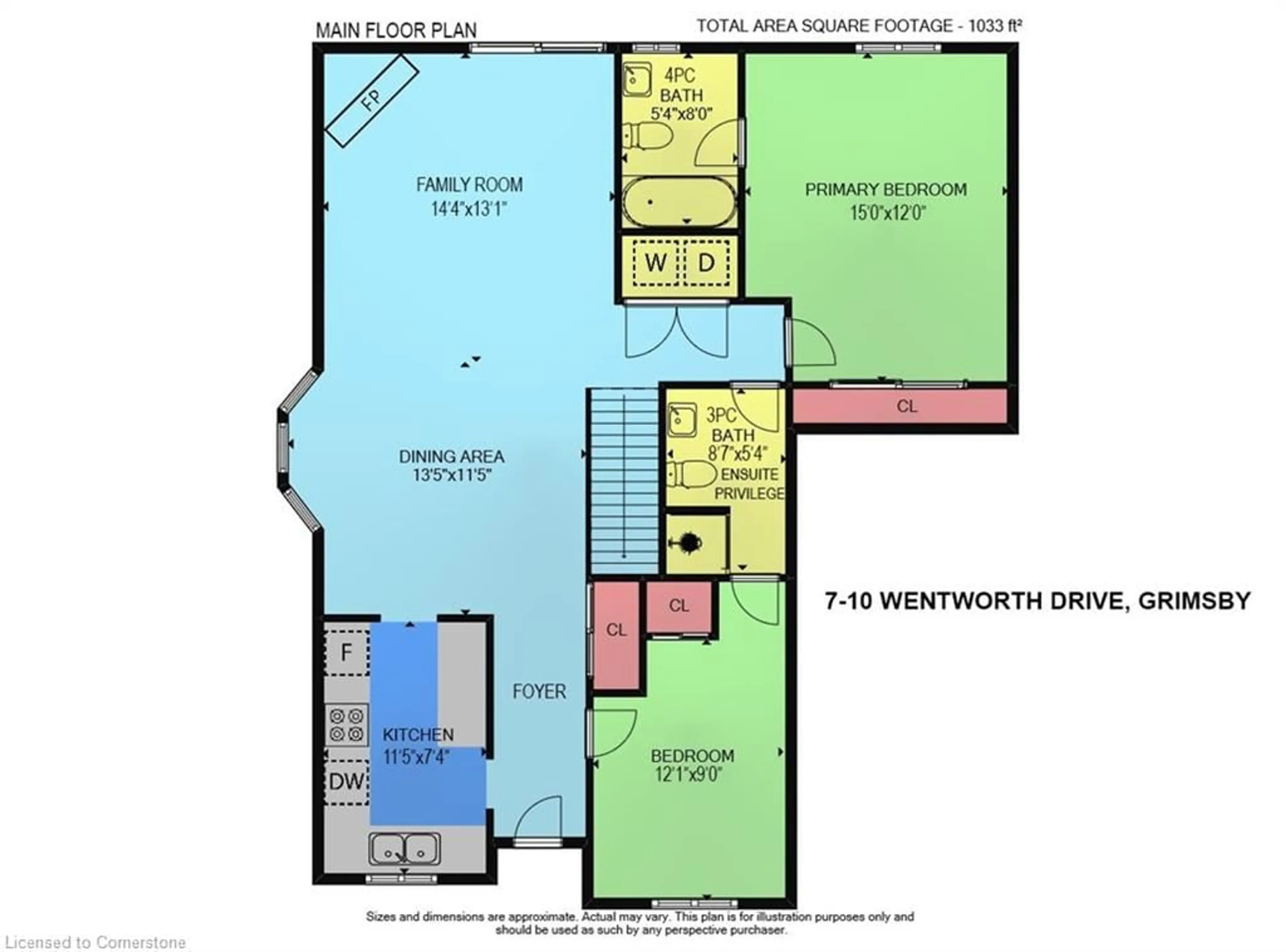 Floor plan for 10 Wentworth Dr #7, Grimsby Ontario L3M 5G3