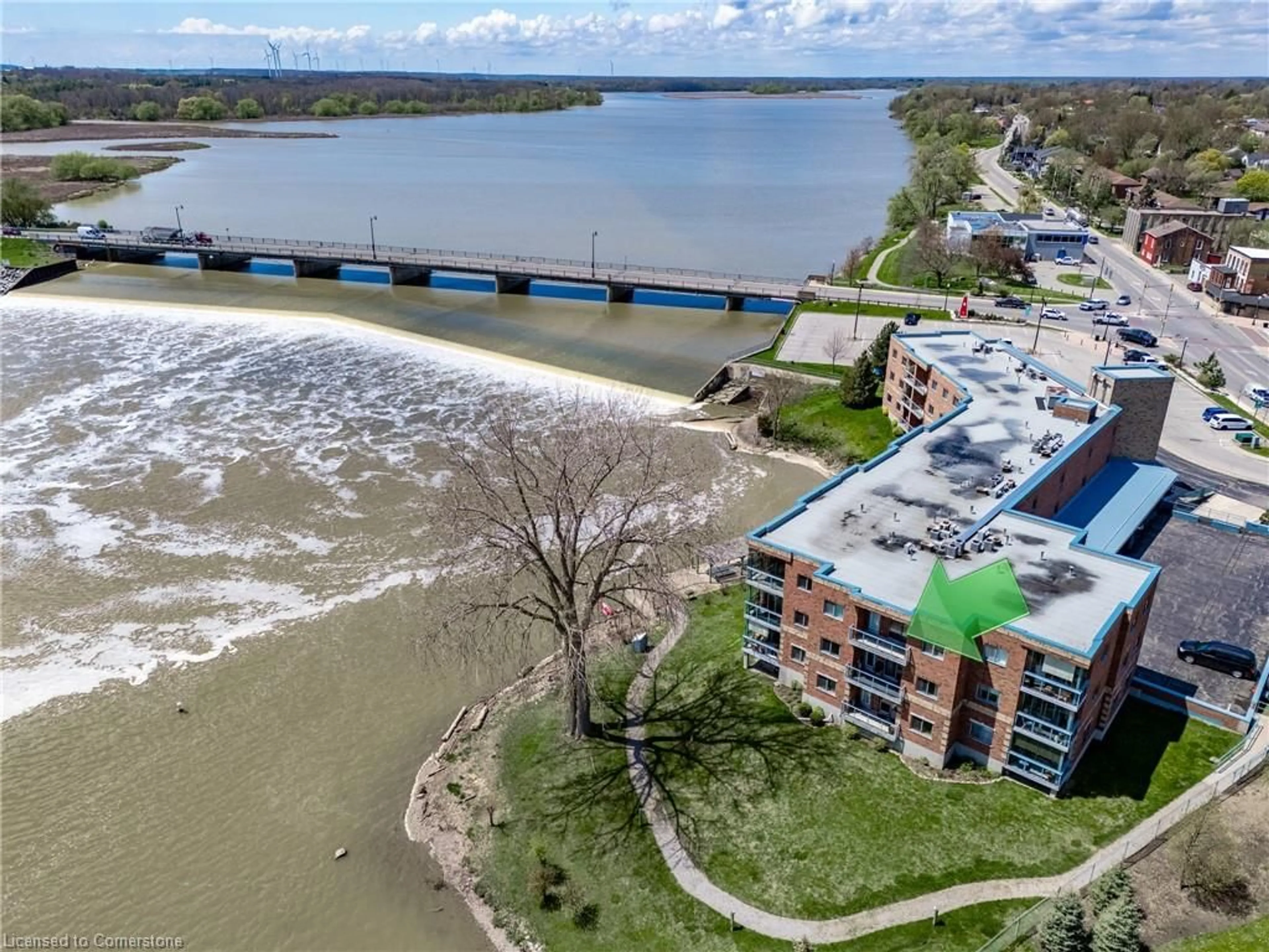 A pic from outside/outdoor area/front of a property/back of a property/a pic from drone, water/lake/river/ocean view for 210 Main St #309, Dunnville Ontario N1A 3G7