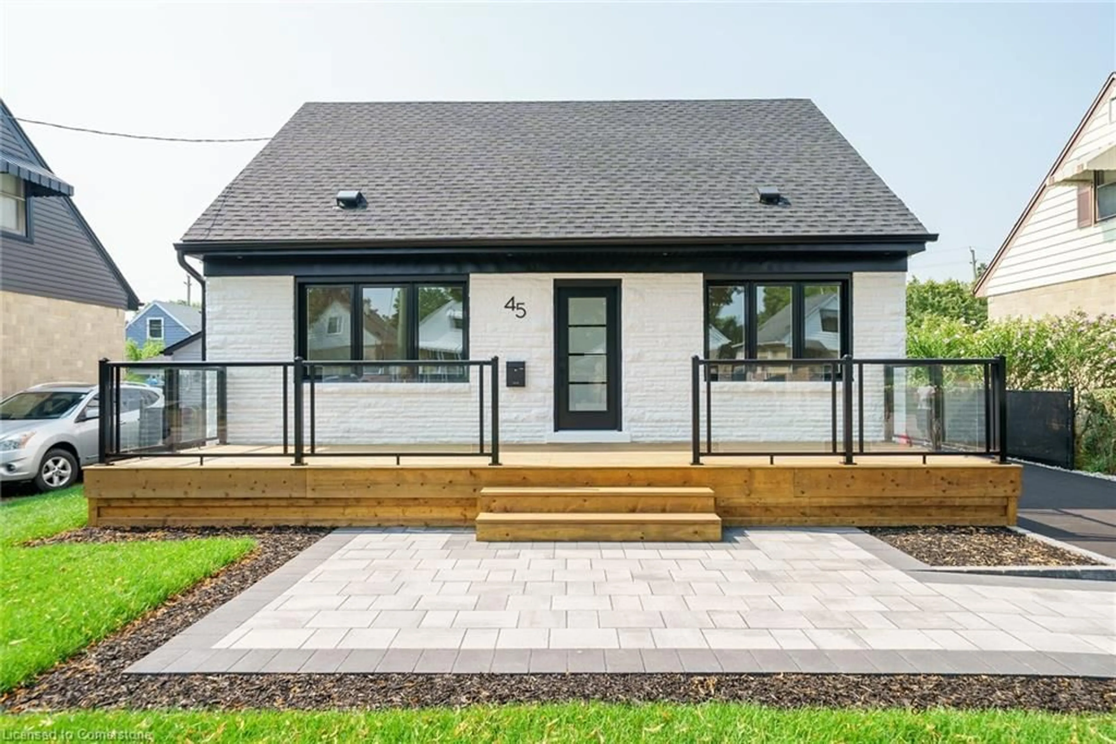 Home with vinyl exterior material, street for 45 Sylvia Cres, Hamilton Ontario L8K 2B1