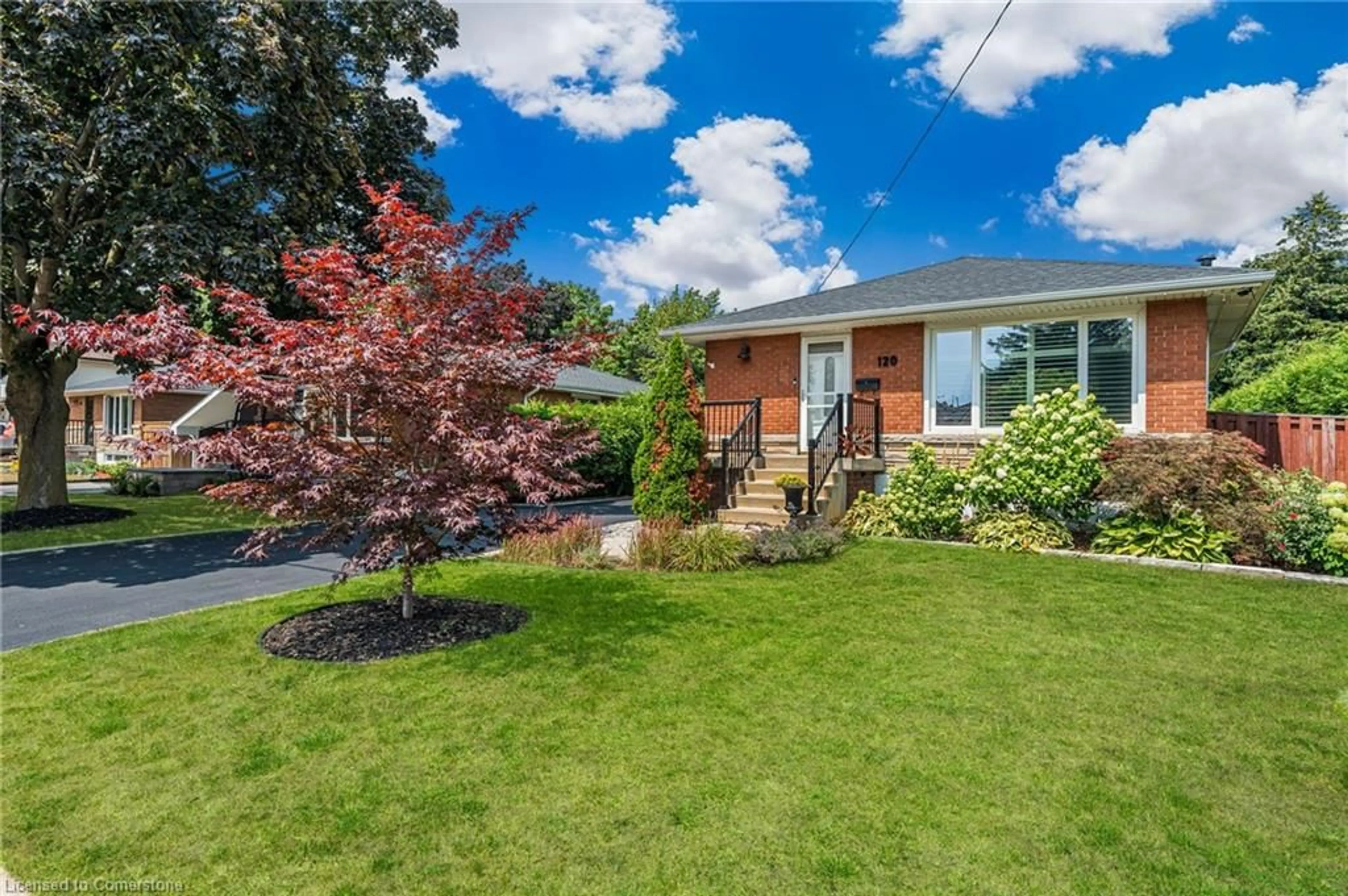 Home with brick exterior material, street for 120 Buckingham Dr, Hamilton Ontario L9C 2G7