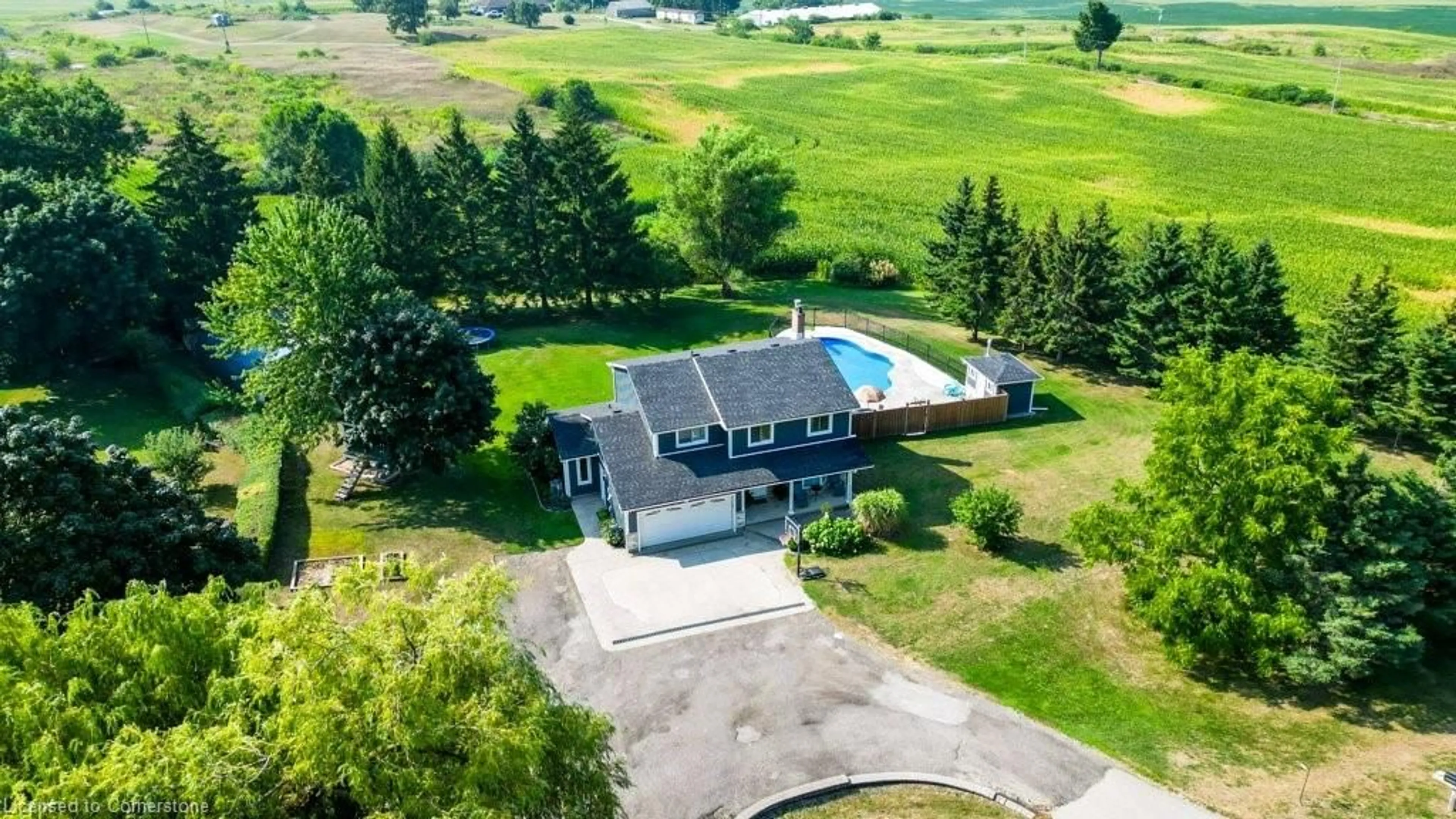A pic from outside/outdoor area/front of a property/back of a property/a pic from drone, unknown for 2305 Snyders Rd, Petersburg Ontario N0B 2H0
