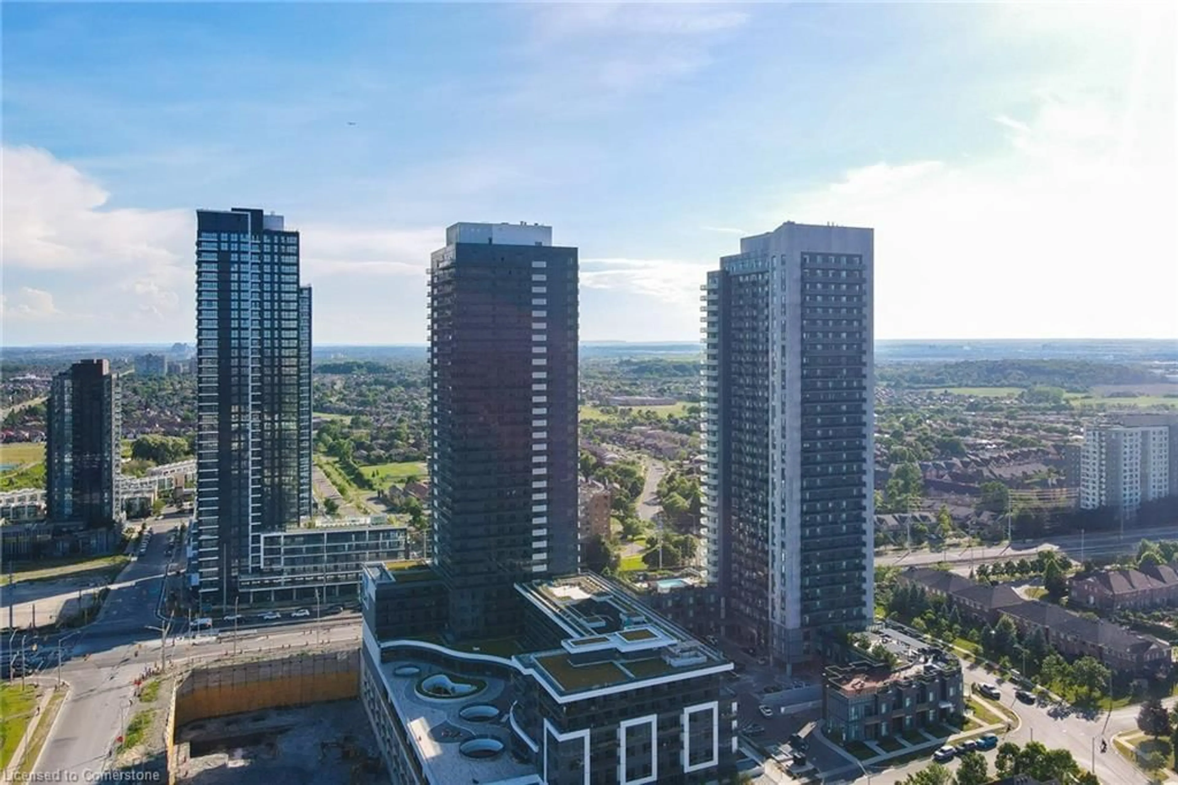 A pic from outside/outdoor area/front of a property/back of a property/a pic from drone, city buildings view from balcony for 8 Nahani Way Way #2921, Mississauga Ontario L4Z 0C6