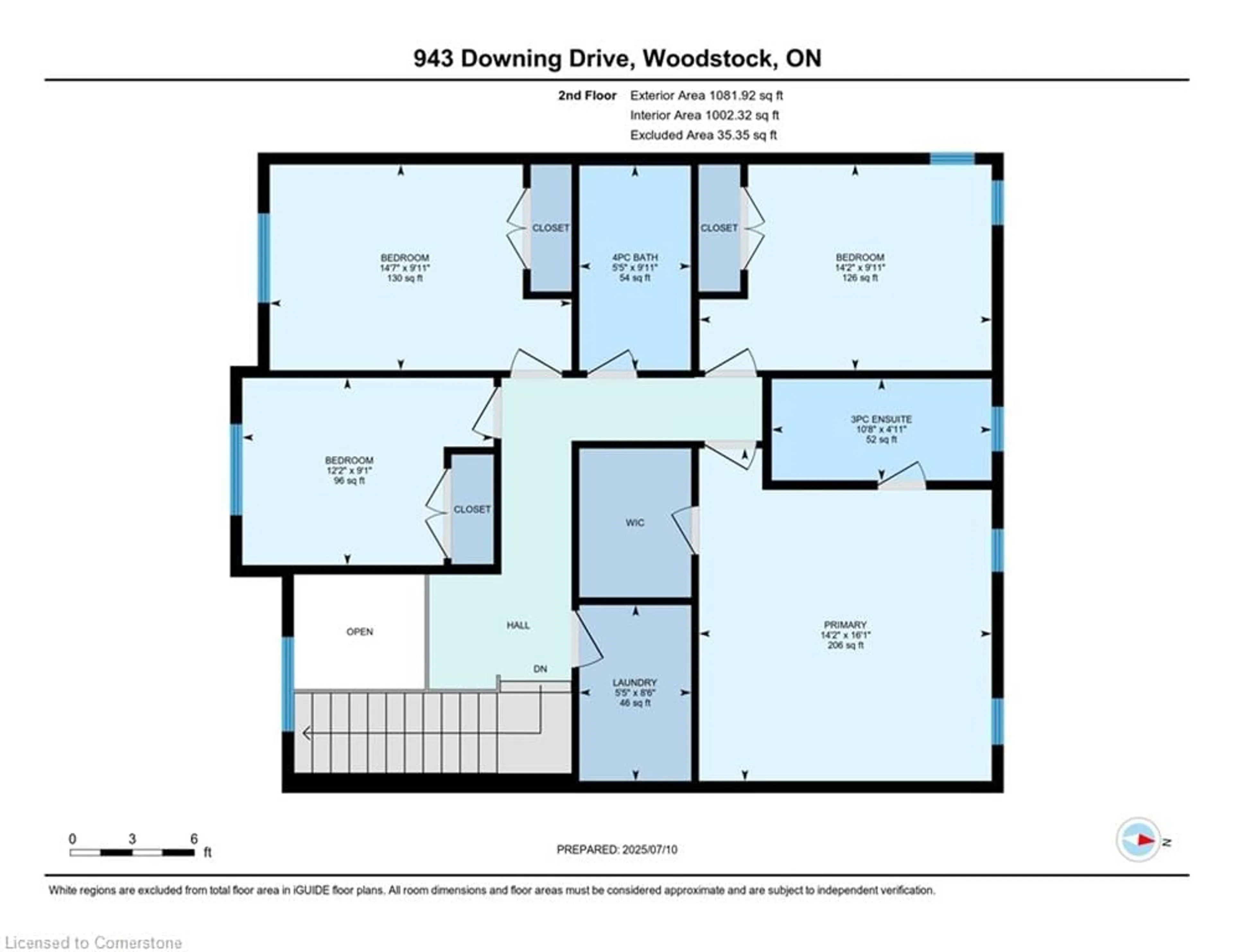 Floor plan for 943 Downing Dr, Woodstock Ontario N4T 0E1