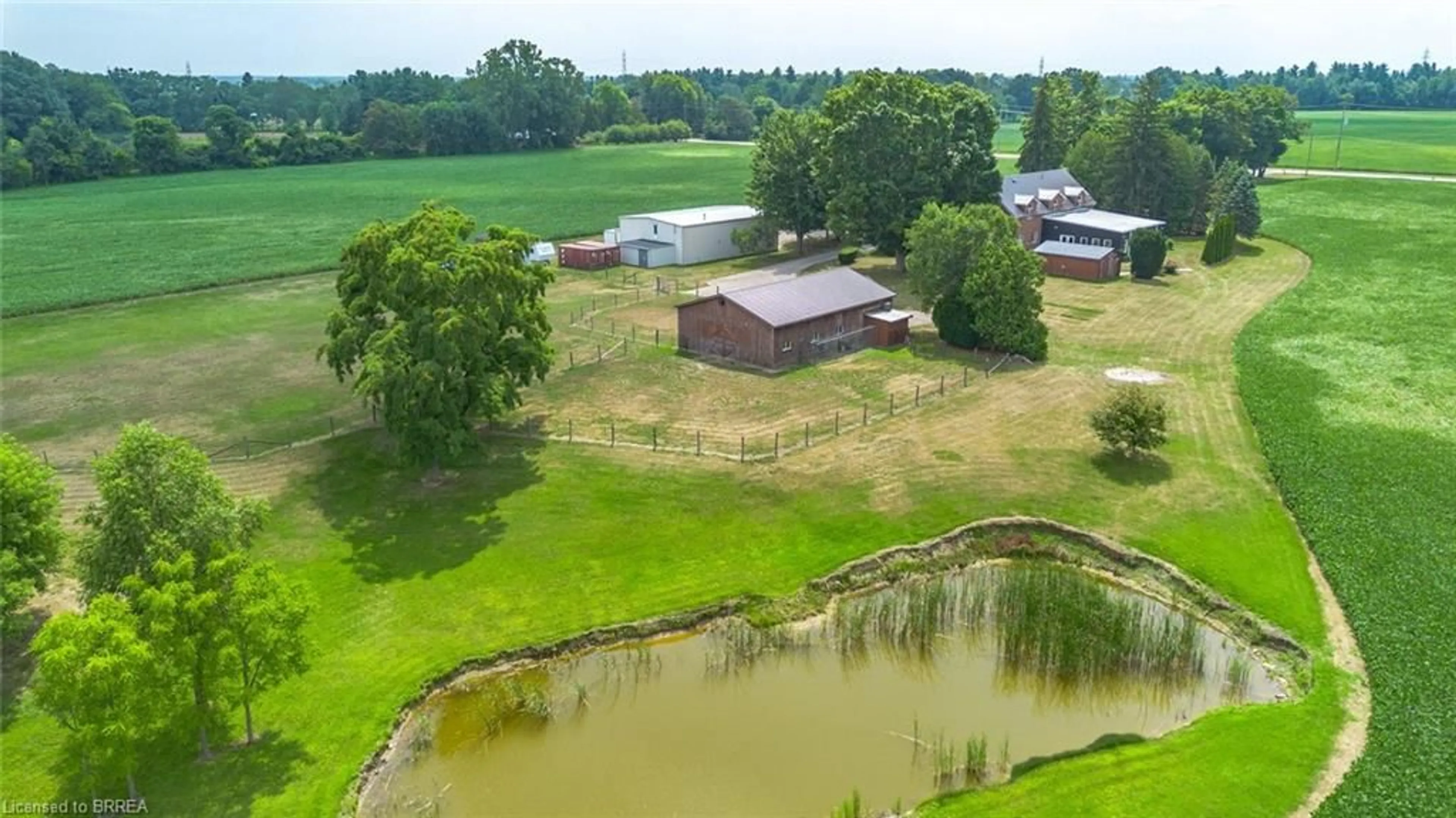 A pic from outside/outdoor area/front of a property/back of a property/a pic from drone, water/lake/river/ocean view for 81 Mcgill Rd, Mount Pleasant Ontario N0E 1K0