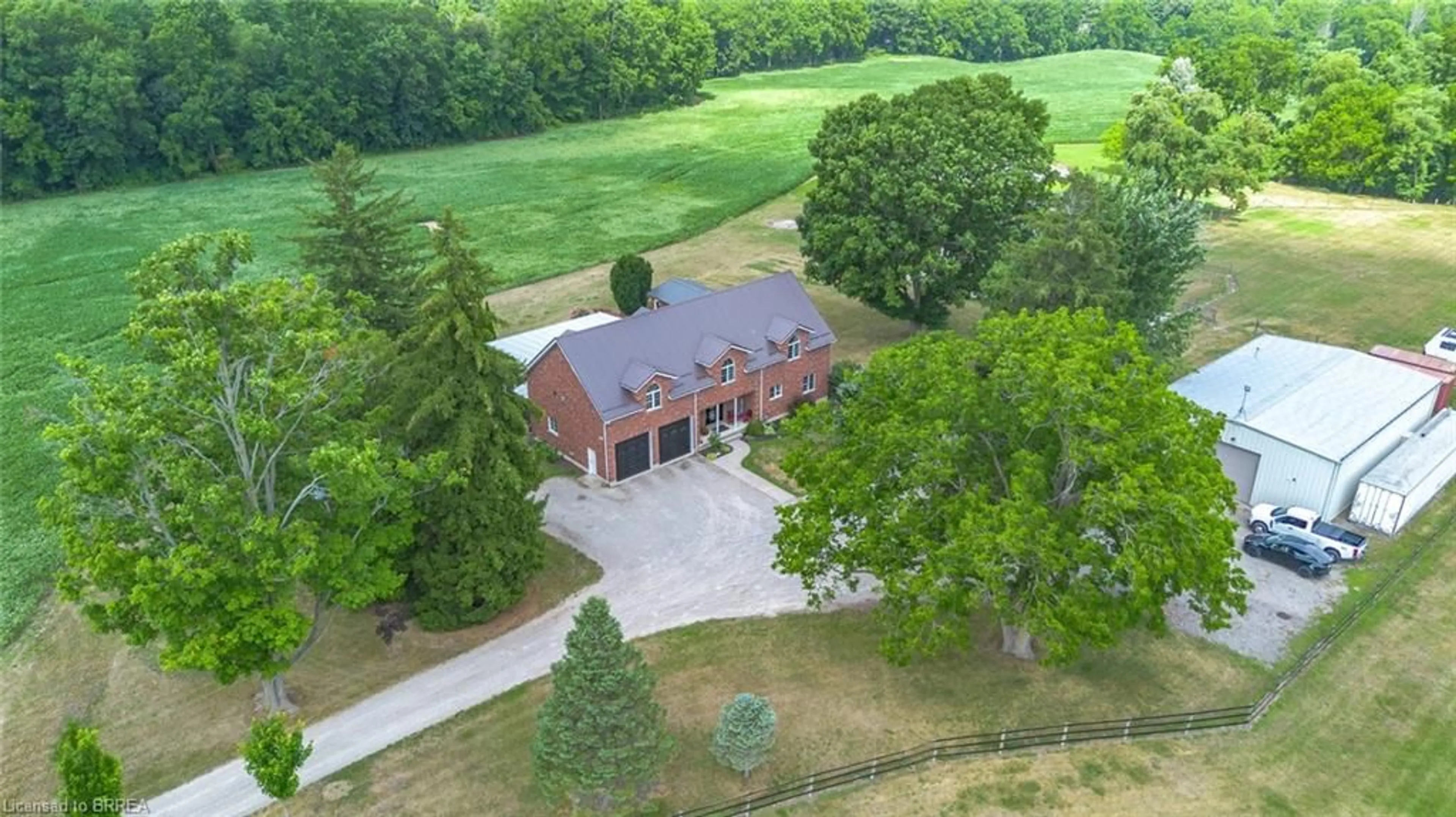 A pic from outside/outdoor area/front of a property/back of a property/a pic from drone, unknown for 81 Mcgill Rd, Mount Pleasant Ontario N0E 1K0