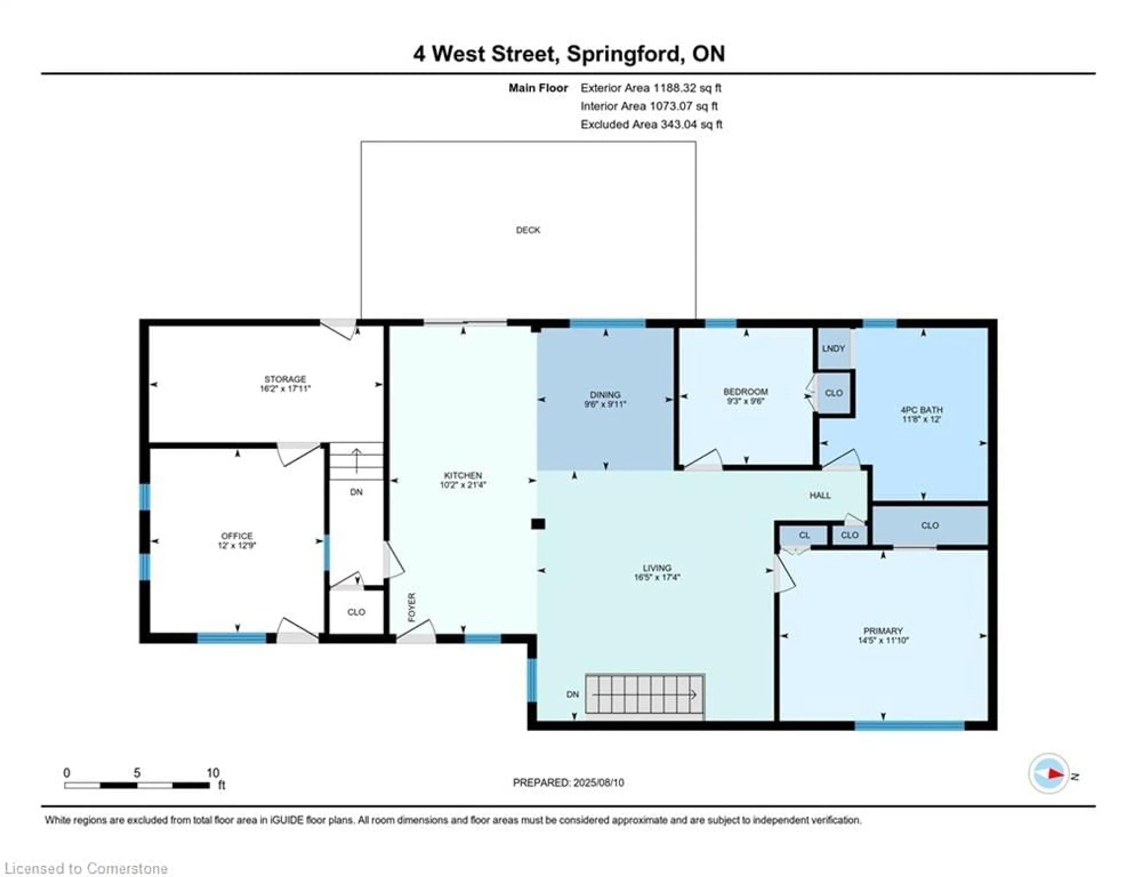 Floor plan for 4 West Street North St, Springford Ontario N0J 1X0
