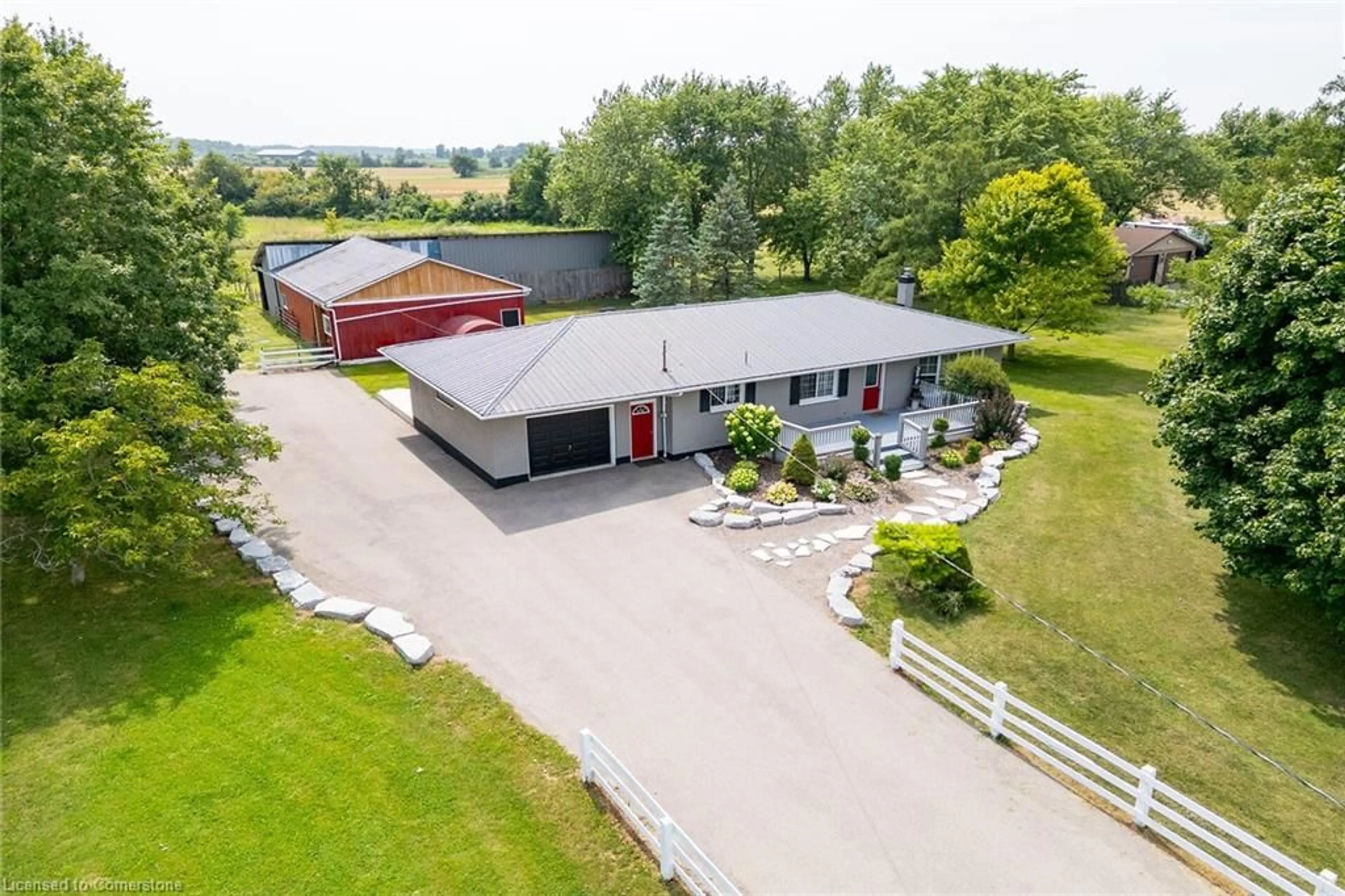 A pic from outside/outdoor area/front of a property/back of a property/a pic from drone, building for 680 Haldimand 20 Rd, Hagersville Ontario N0A 1H0