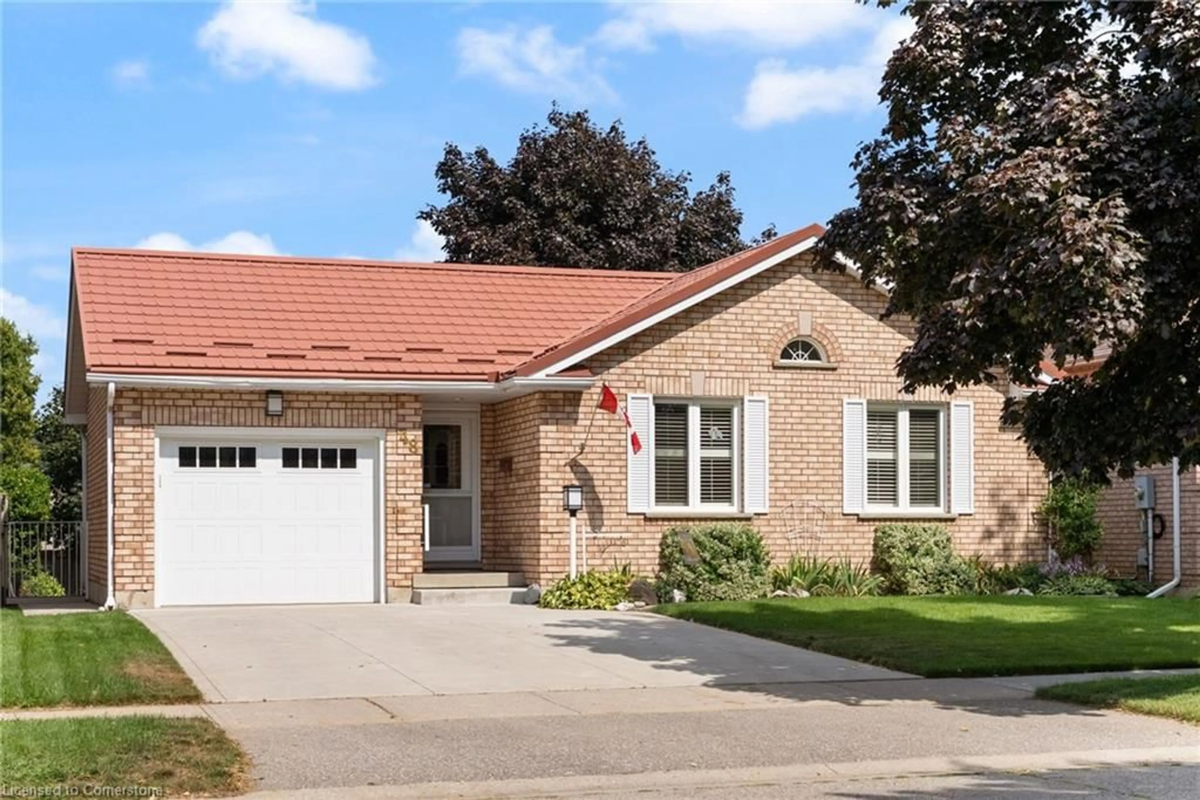 Home with brick exterior material, street for 48 Olivetree Rd, Brantford Ontario N3R 7X2