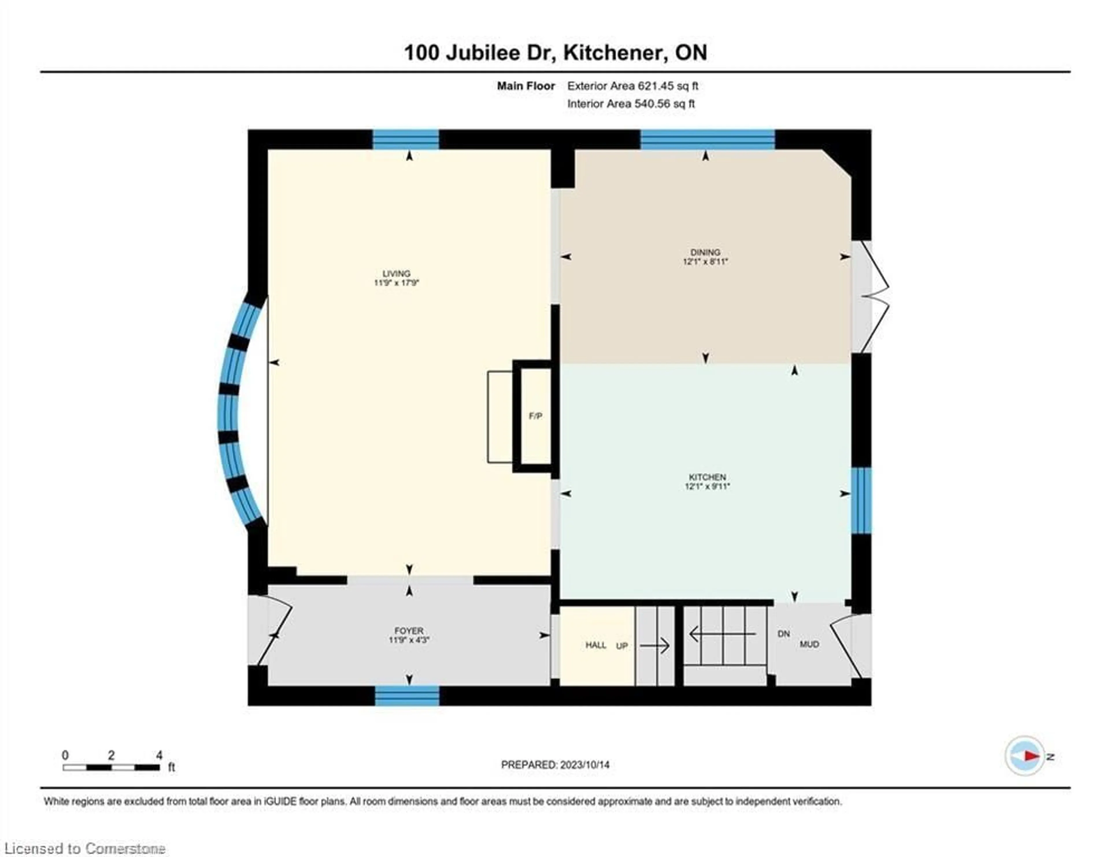 Floor plan for 100 Jubilee Dr, Kitchener Ontario N2G 1M1