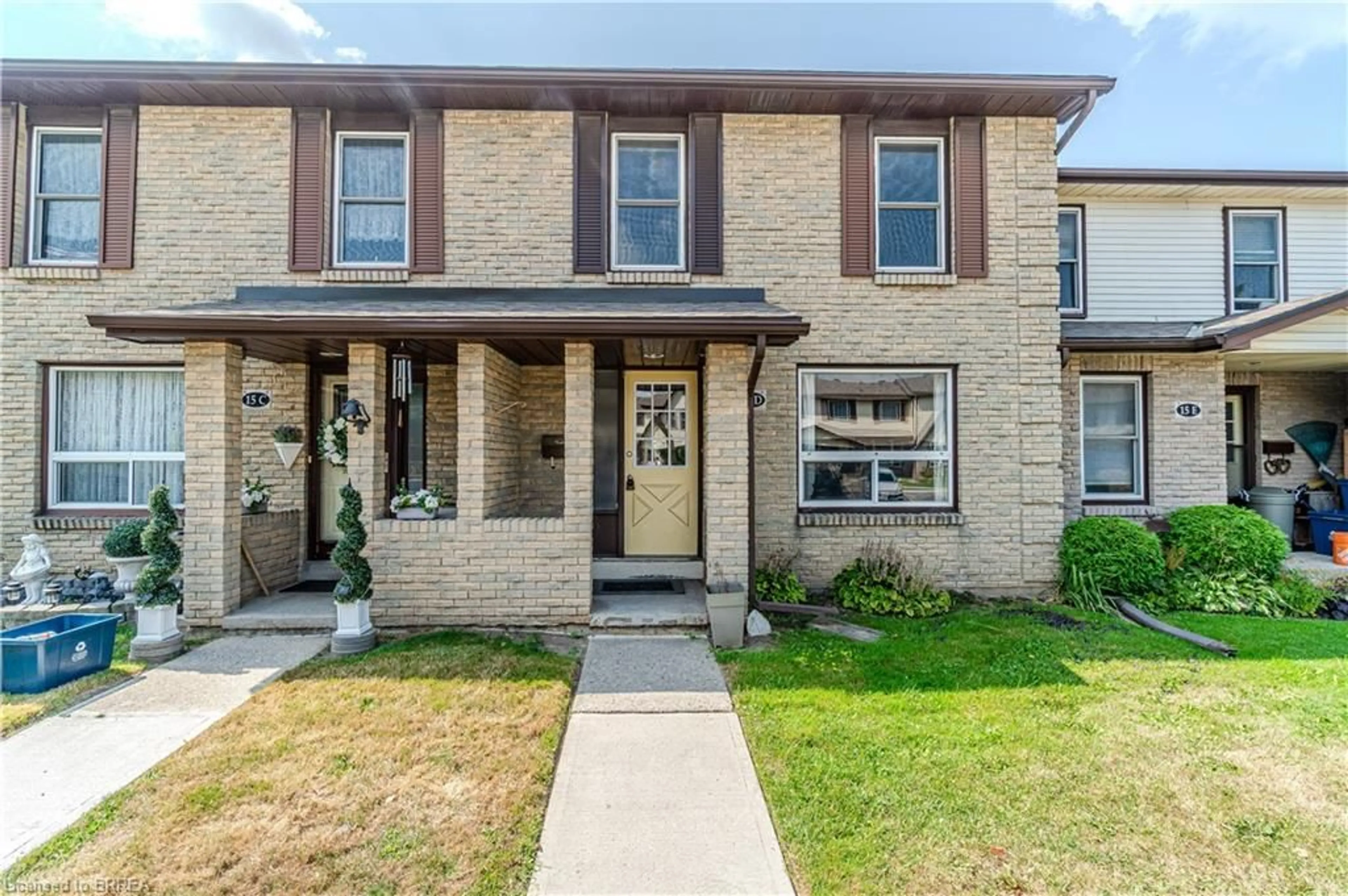 Home with brick exterior material, street for 15 Centennial Dr #D, Brantford Ontario N3R 6Y5