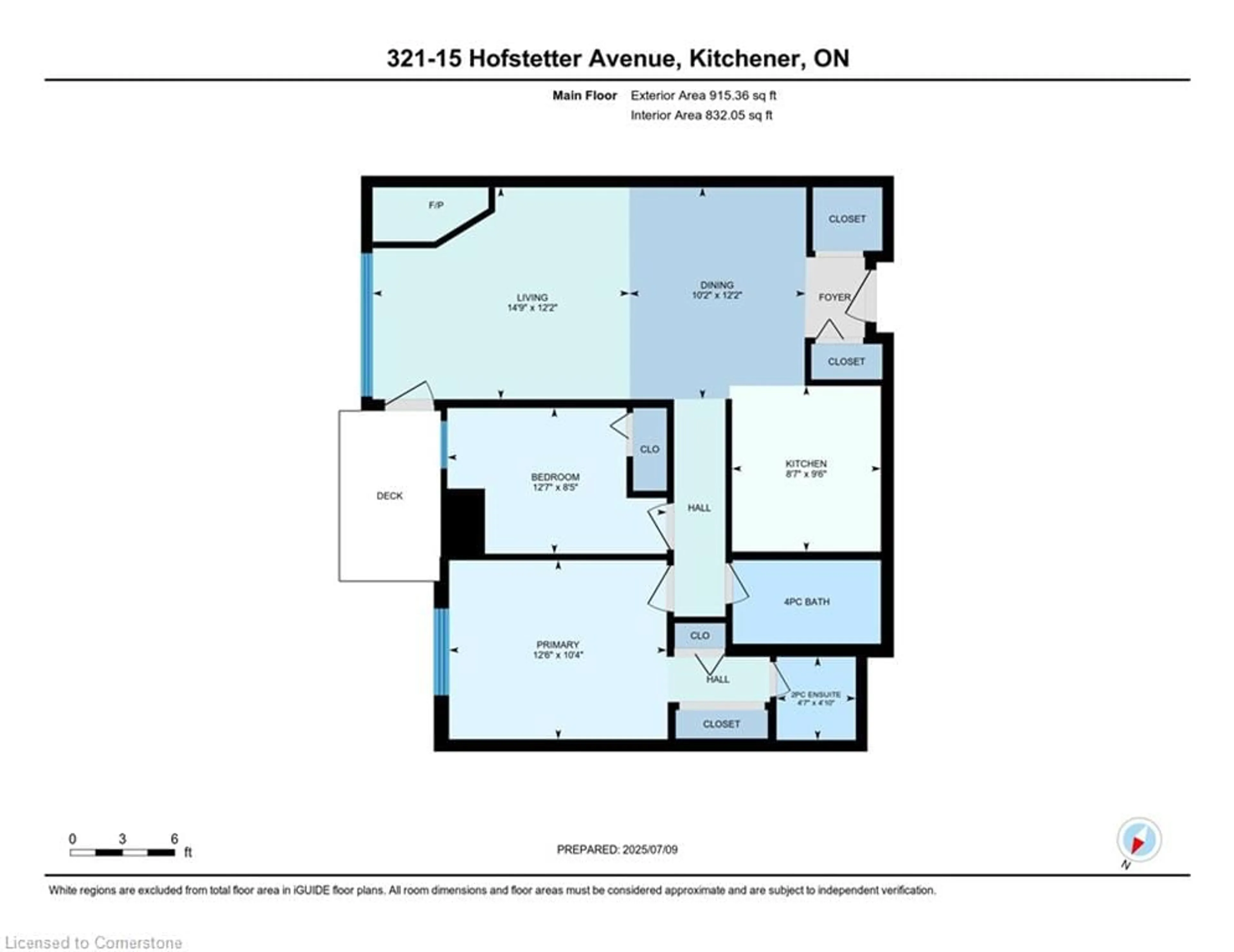 Floor plan for 15 Hofstetter Ave #403, Kitchener Ontario N2A 3Z7