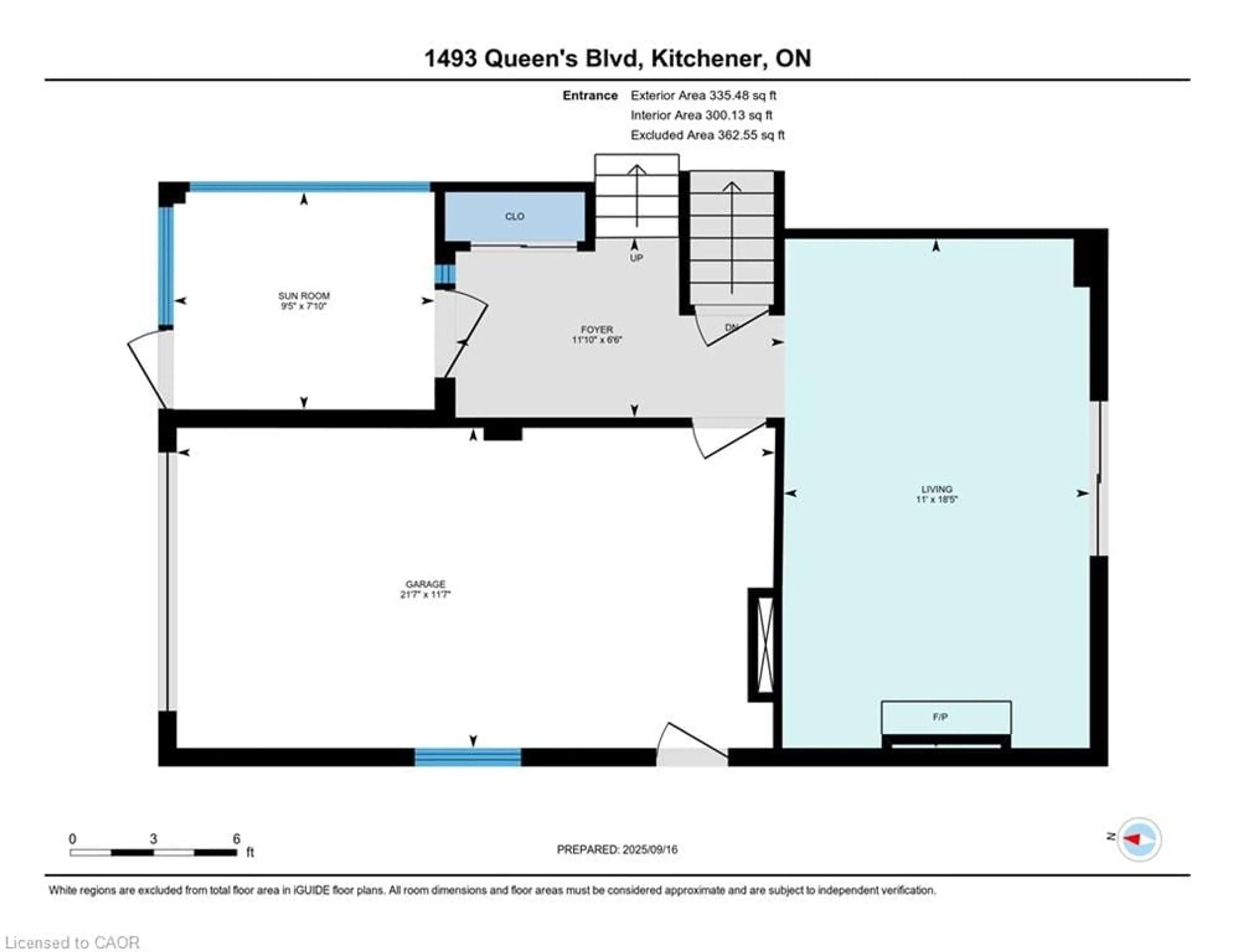 Floor plan for 1493 Queens Blvd, Kitchener Ontario N2M 1E3