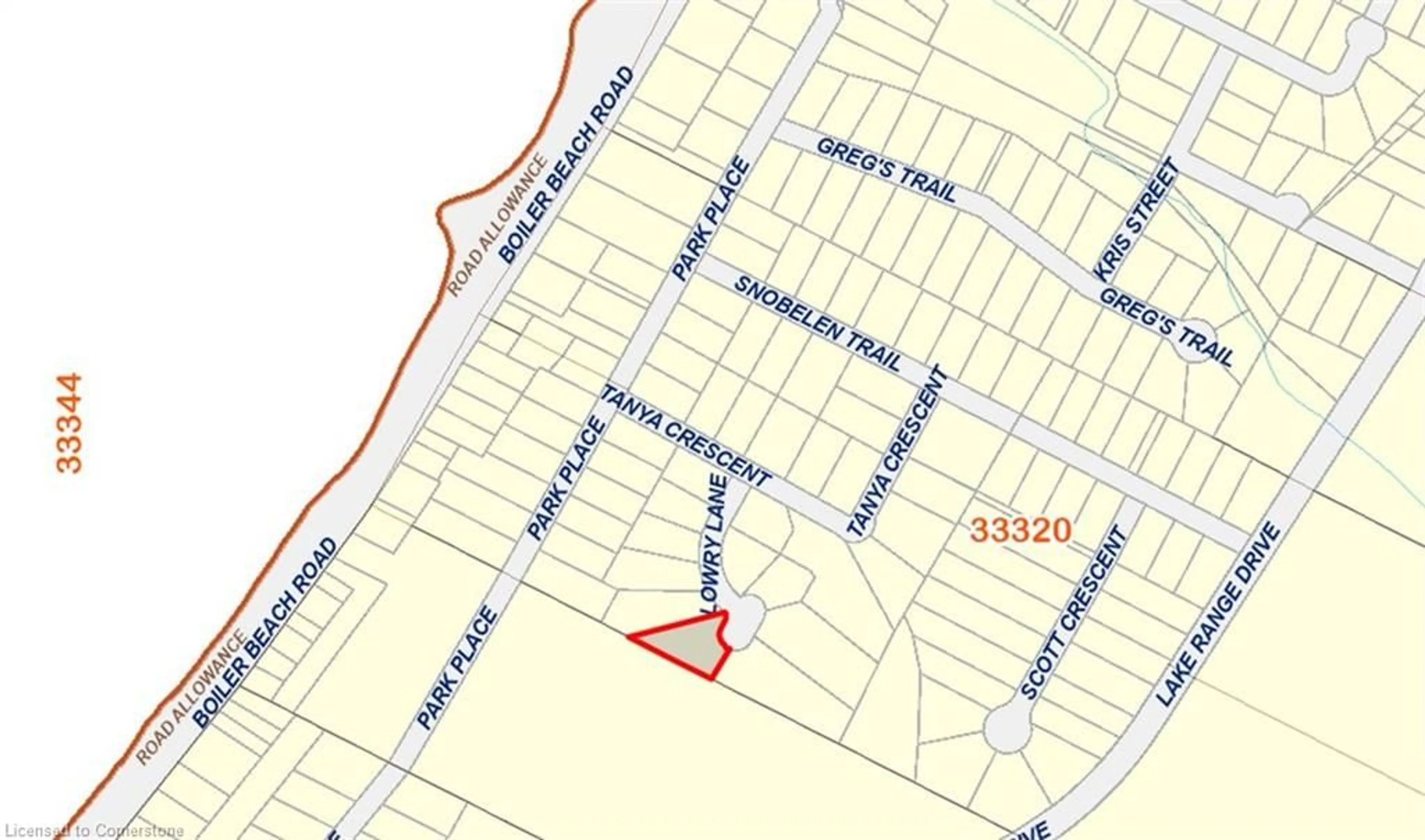 Picture of a map for 11 Lowry Lane, Kincardine Ontario N2Z 0C5