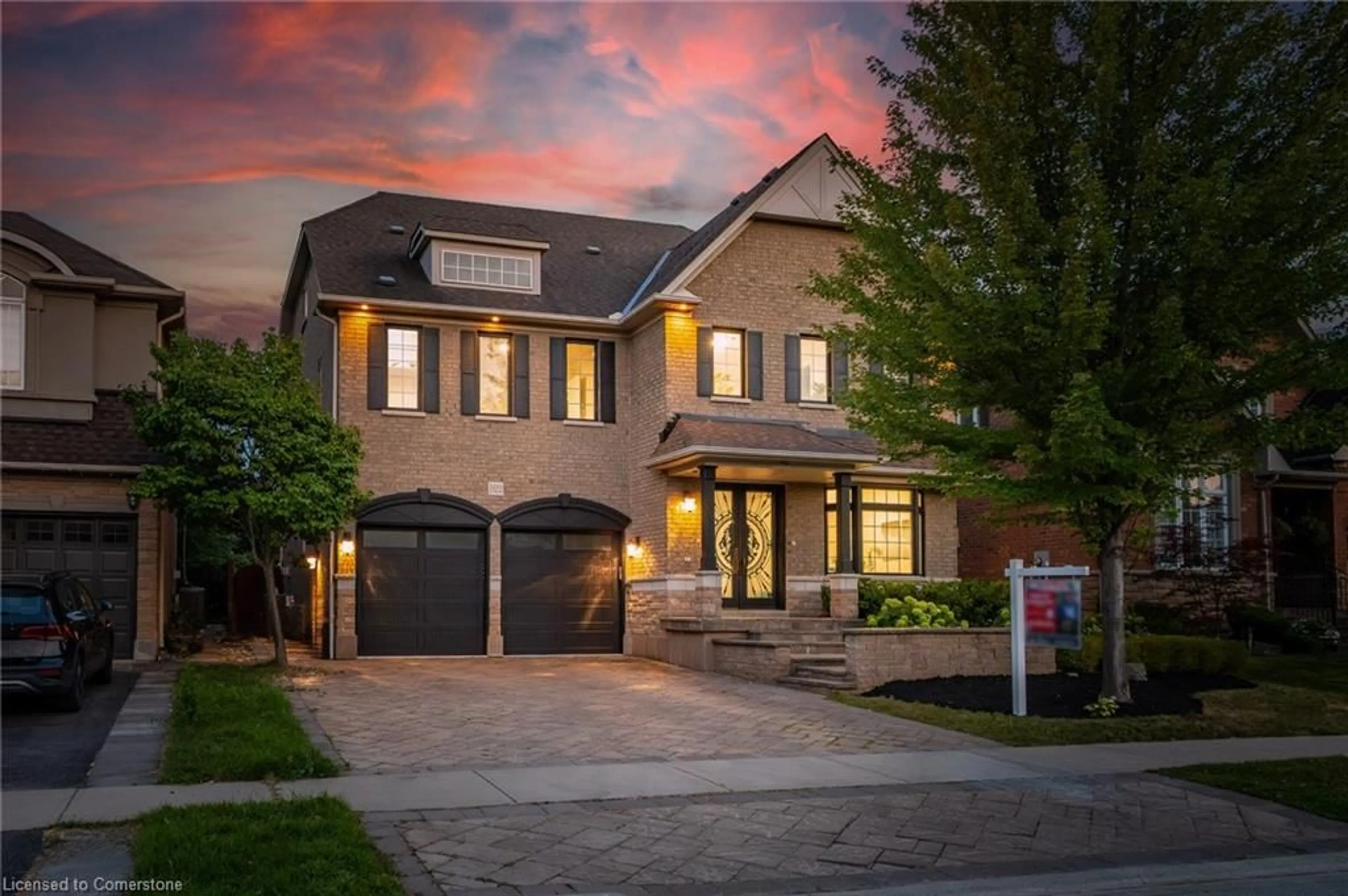 Home with brick exterior material, street for 3322 Fox Run Cir, Oakville Ontario L6L 6W4