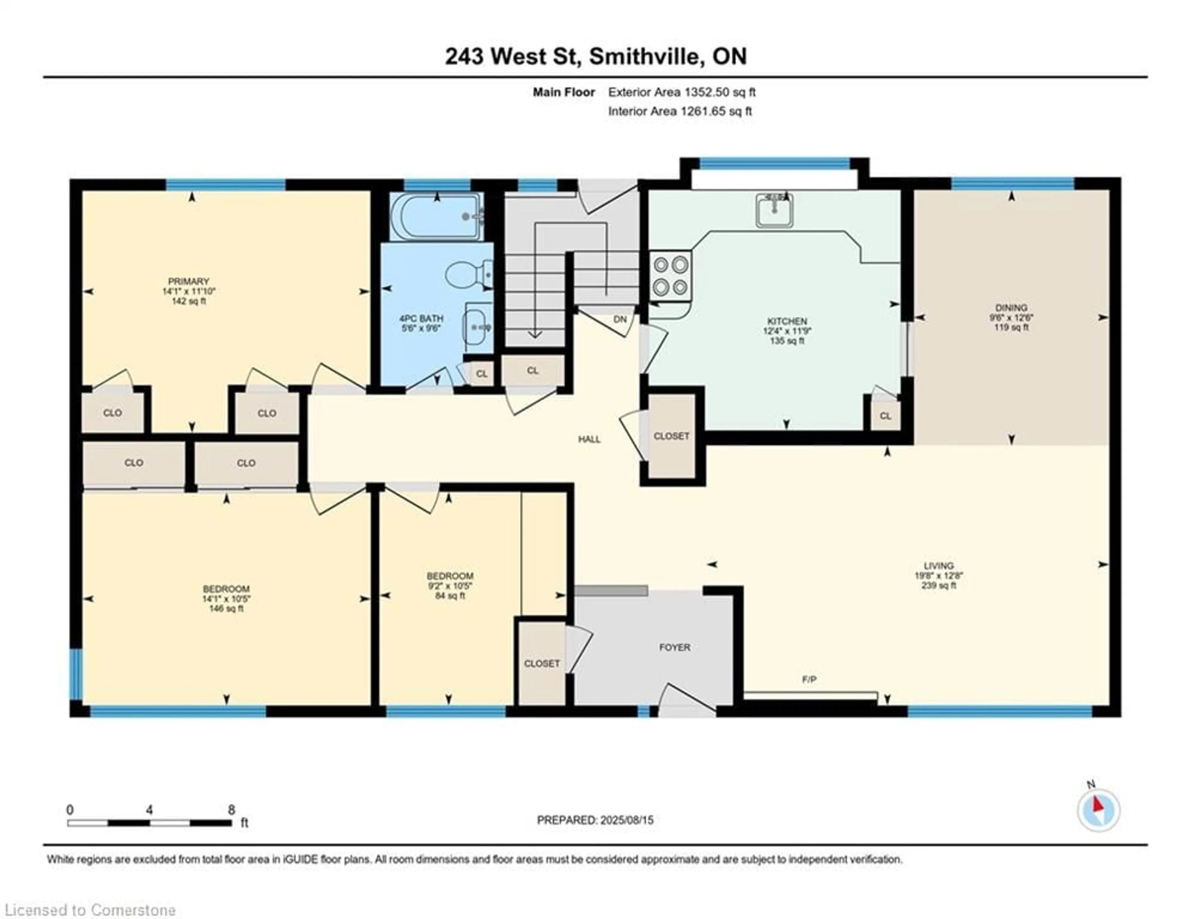 Floor plan for 243 West St, Smithville Ontario L0R 2A0