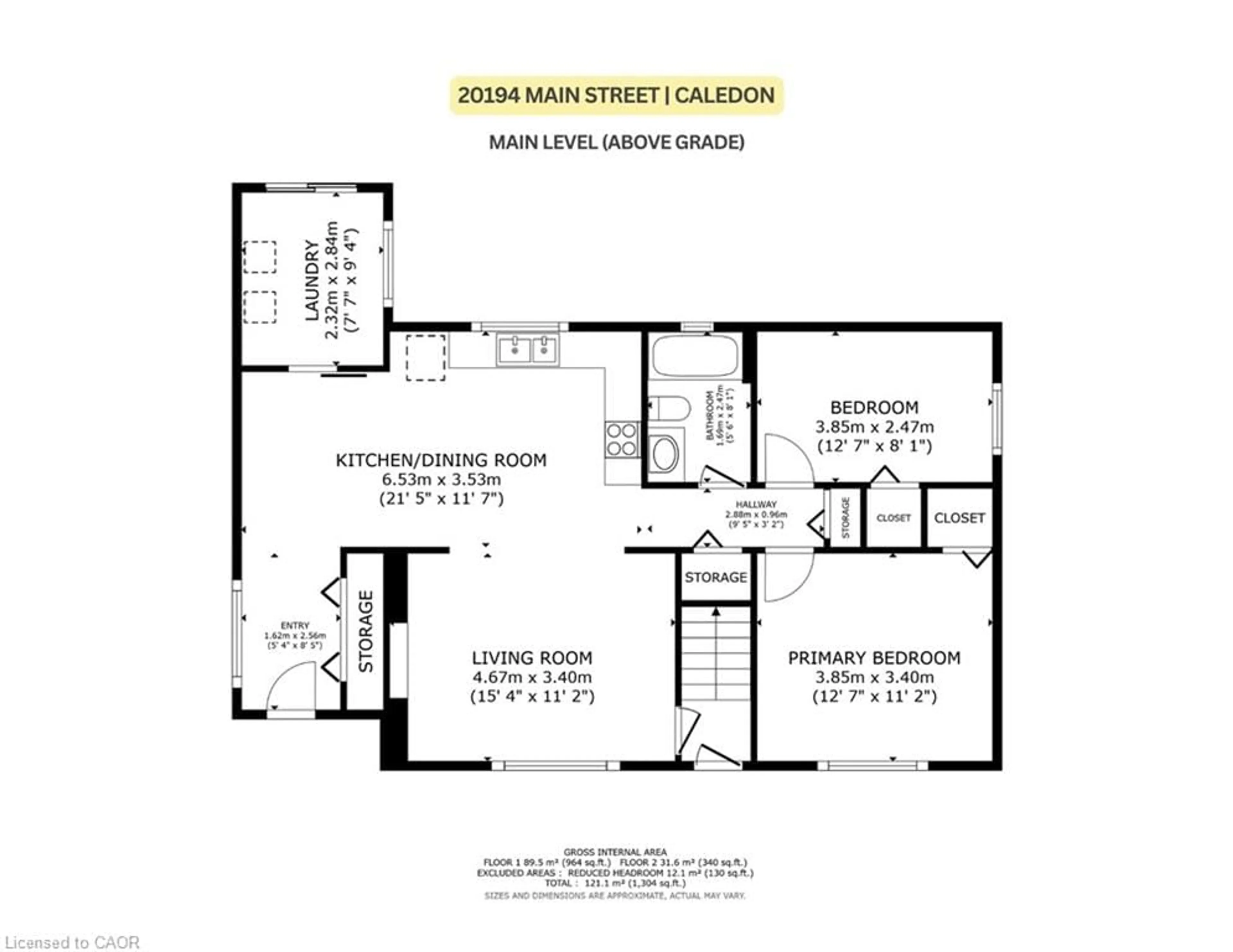 Floor plan for 20194 Main St, Alton Ontario L7K 1P7