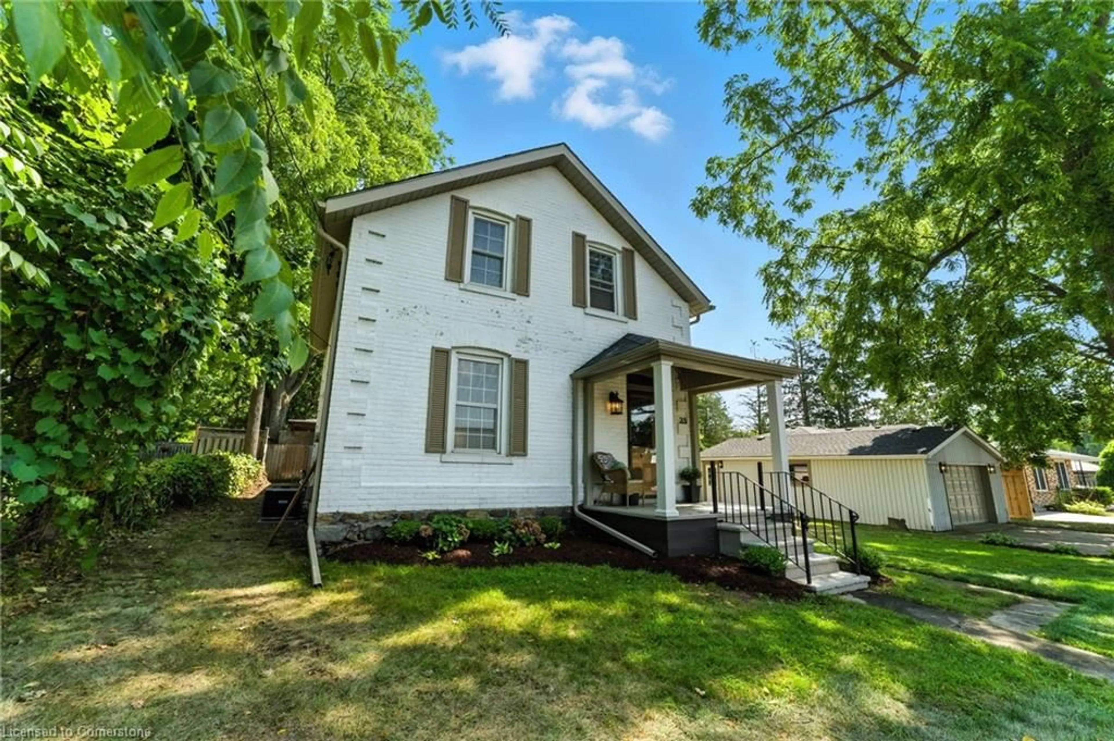 Home with vinyl exterior material, street for 23 Mac Donald St, Ayr Ontario N0B 1E0