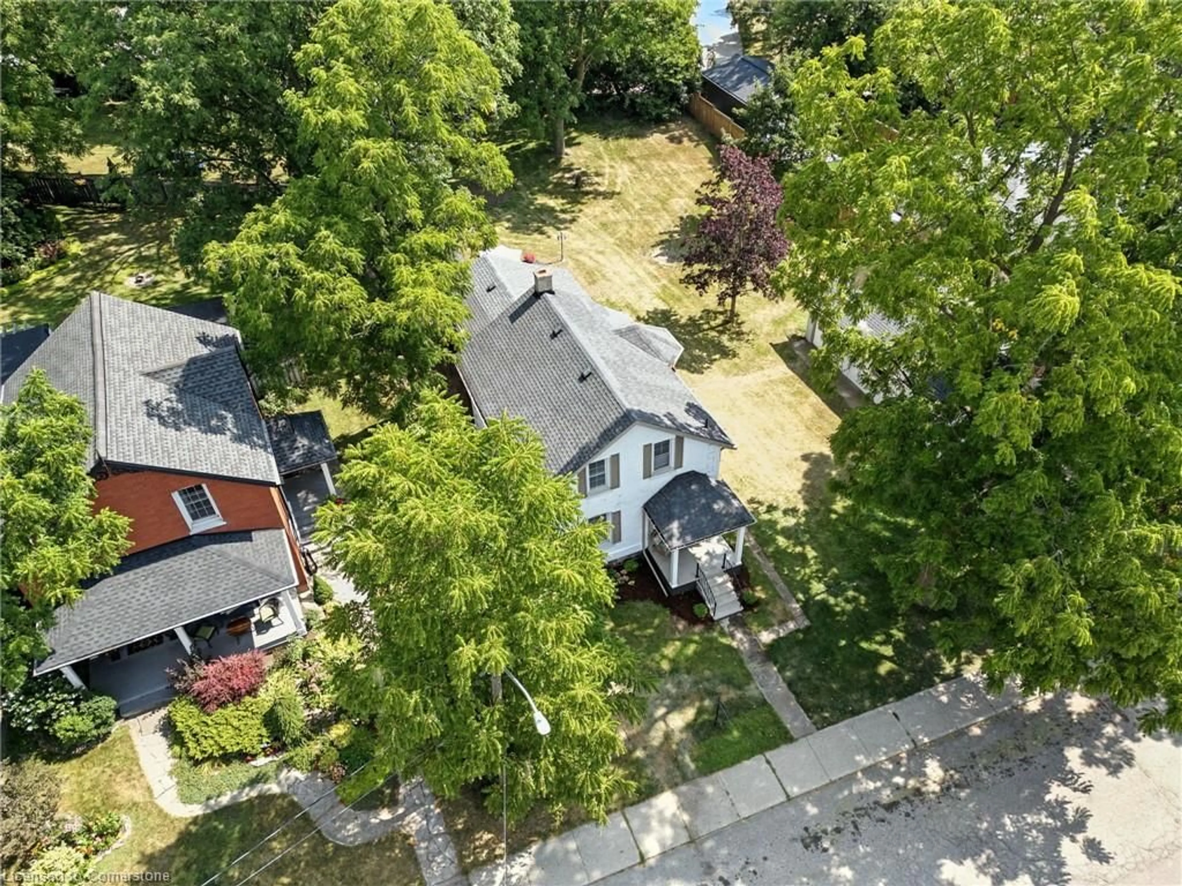 A pic from outside/outdoor area/front of a property/back of a property/a pic from drone, street for 23 Mac Donald St, Ayr Ontario N0B 1E0