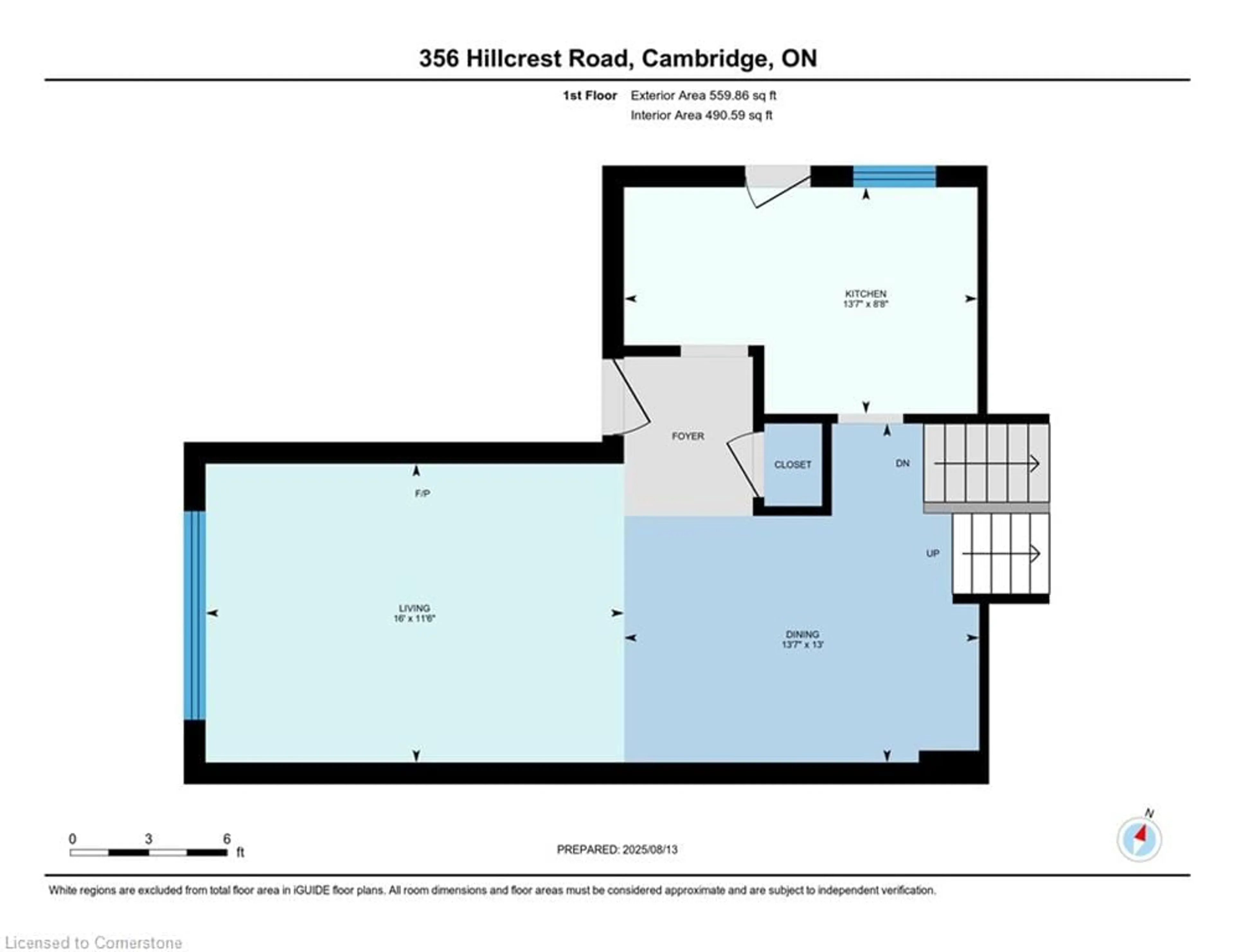 Floor plan for 356 Hillcrest Rd, Cambridge Ontario N3H 1B2