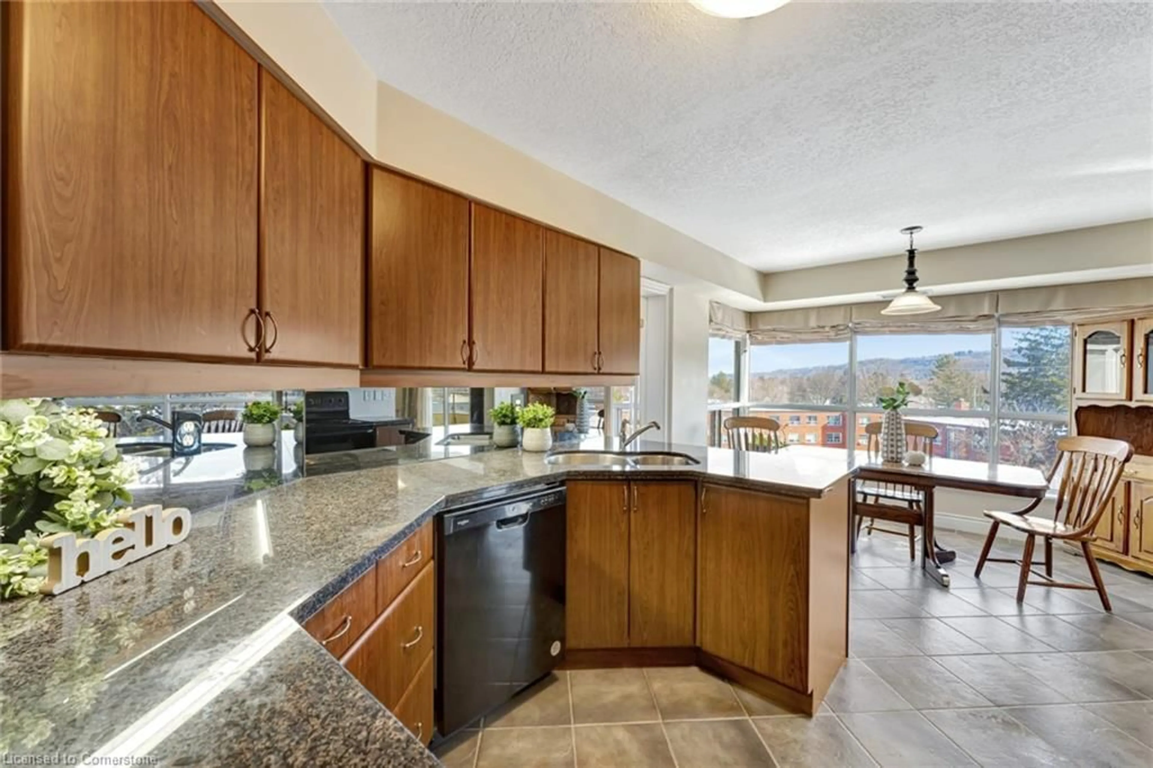 Open concept kitchen, ceramic/tile floor for 1770 Main St #506, Hamilton Ontario L8S 1H1