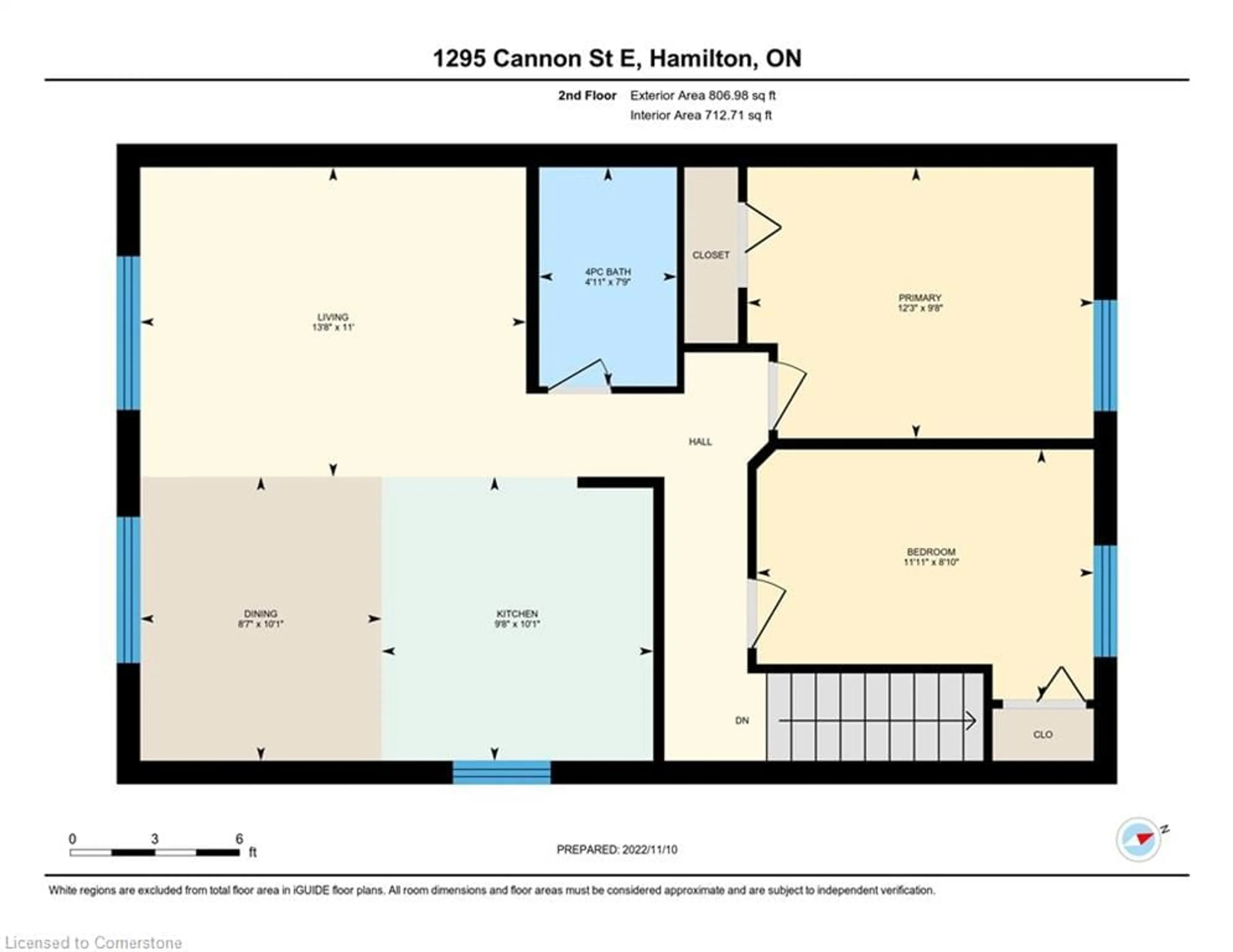 Floor plan for 1295 Cannon St, Hamilton Ontario L8H 1V5