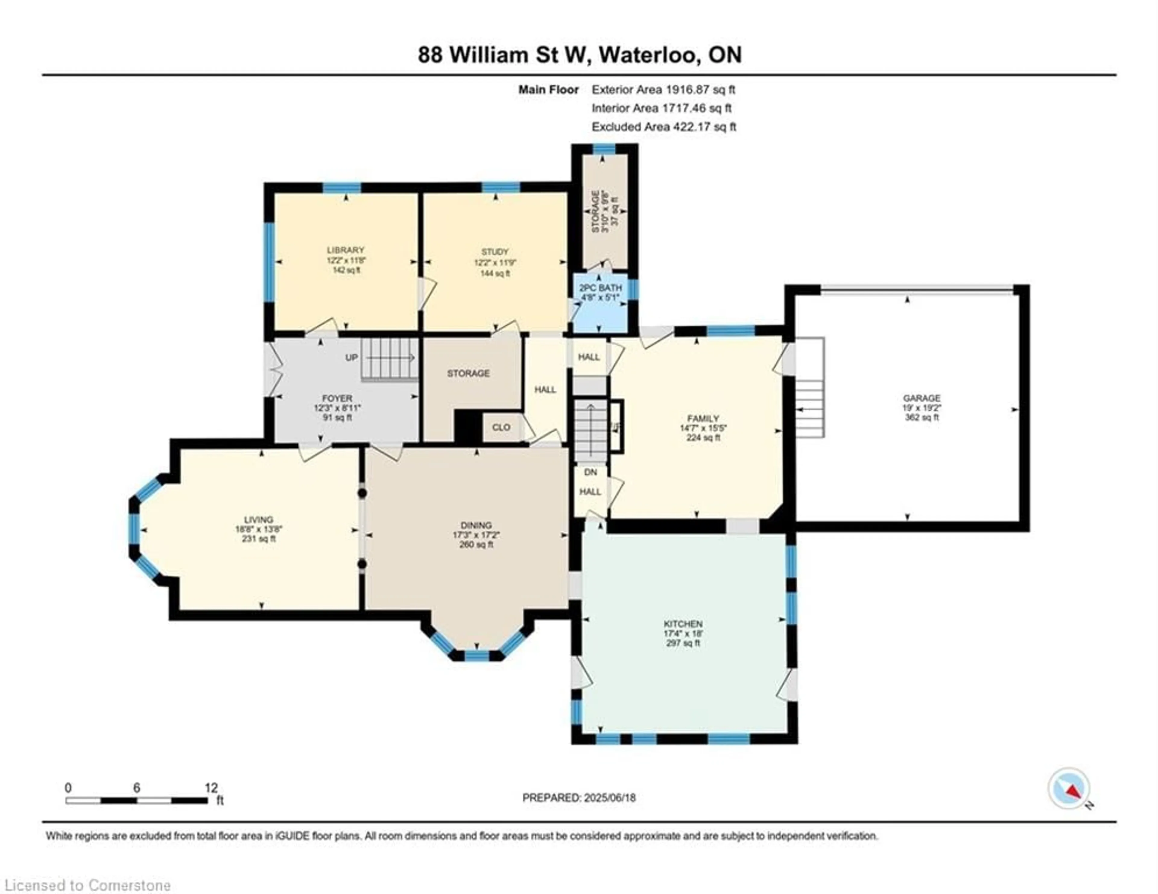 Floor plan for 88 William St, Waterloo Ontario N2L 1J7