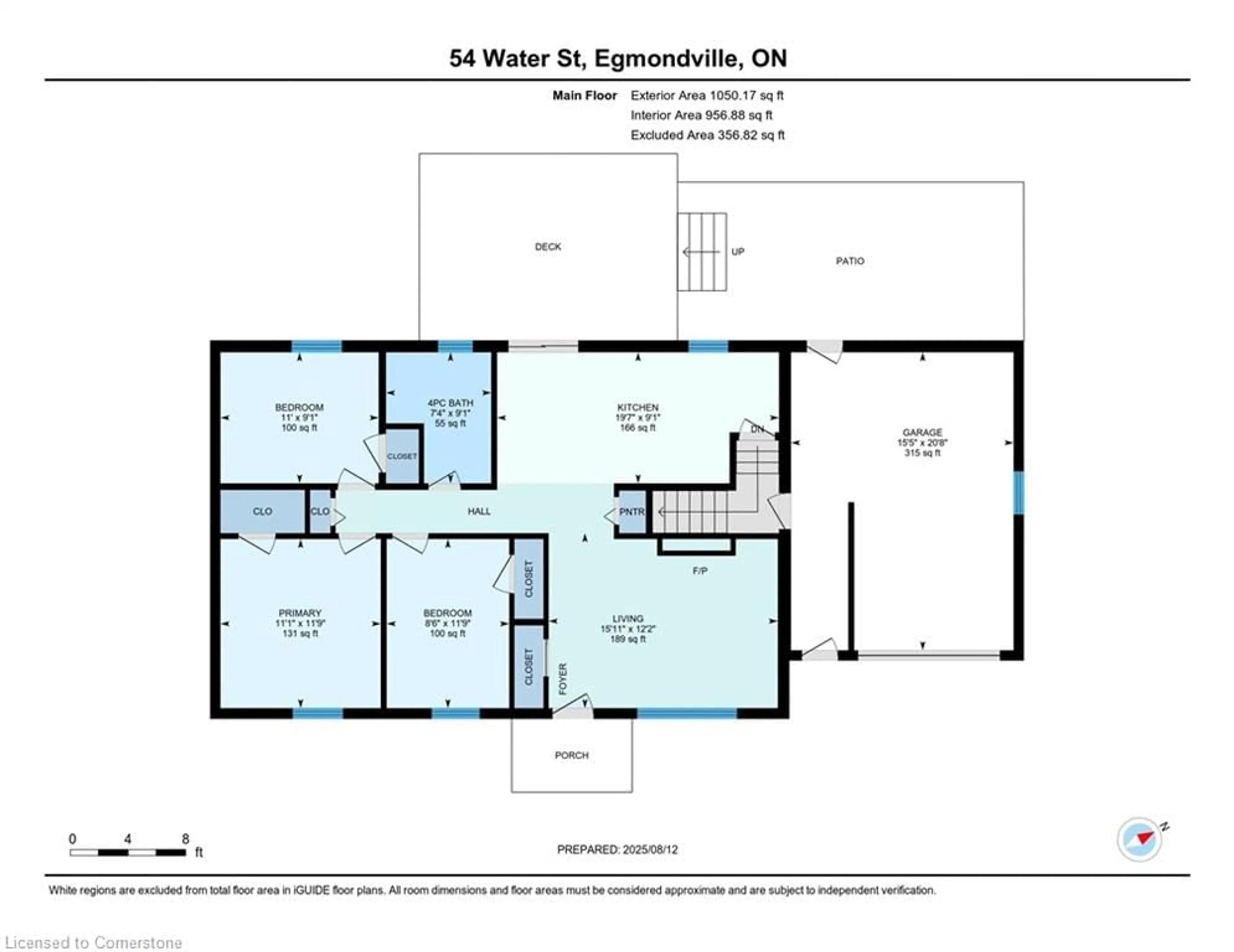 Floor plan for 54 Water St, Egmondville Ontario N0K 1G0